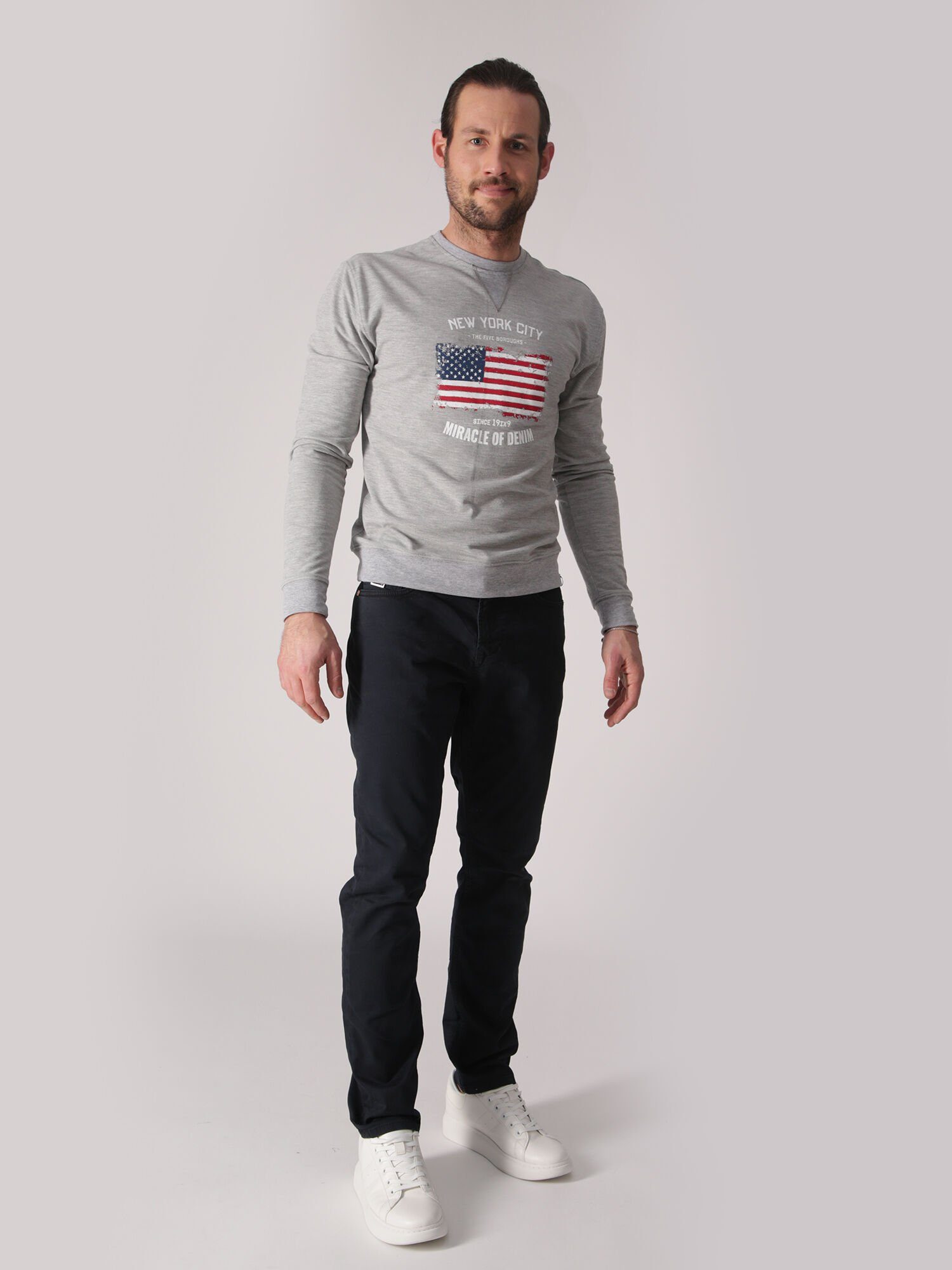 Cornell Denim Anthra Five-Pocket-Design im of Regular-fit-Jeans Miracle