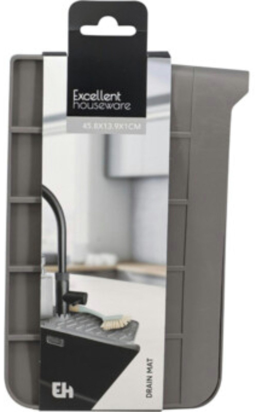 Koopman Abtropfmatte Spülbeckenmatte Utensilienmatte Ablaufmatte 46x14cm, Utensilienablage, für Spülarmatur, Silikon, Wasserhahn