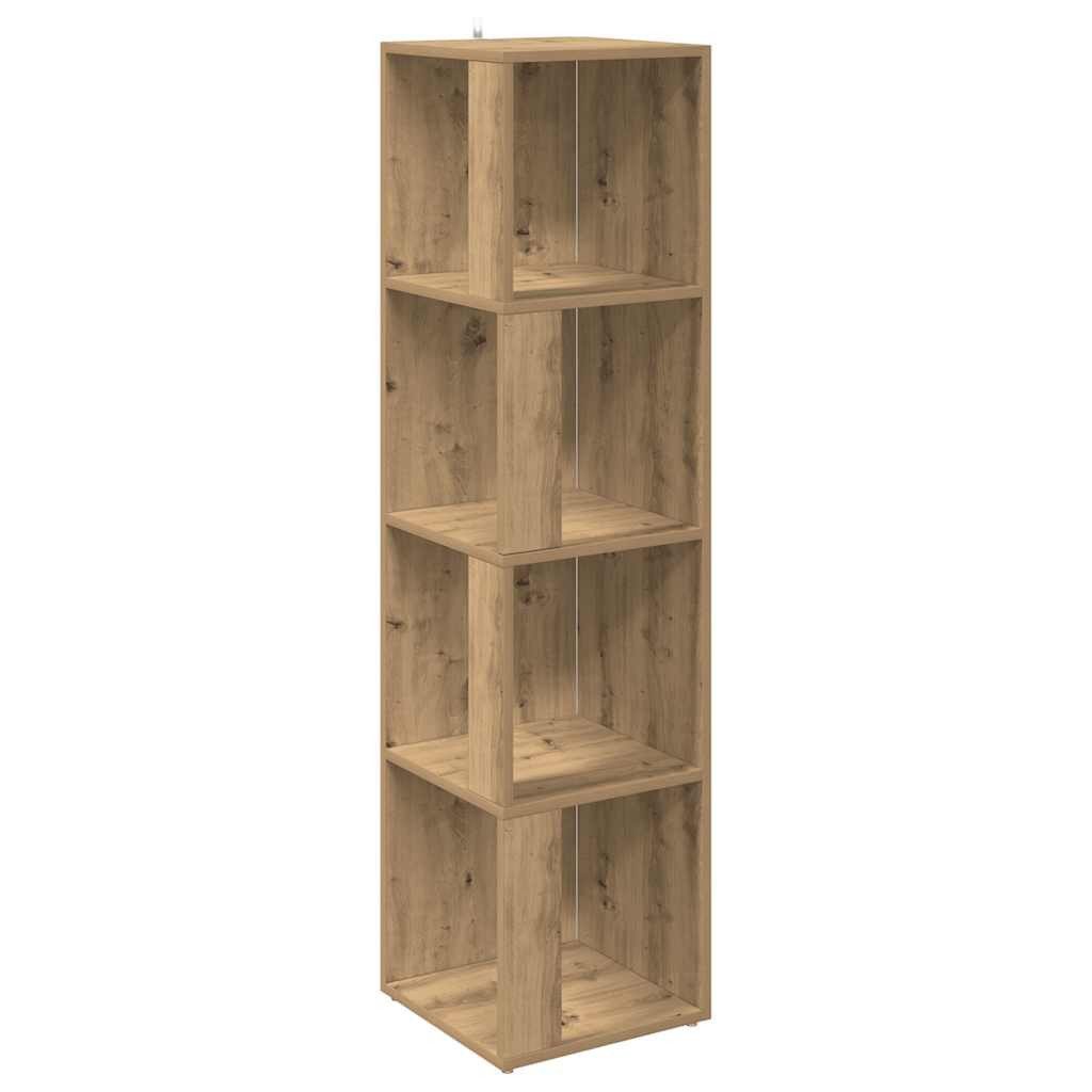 vidaXL Eckregal Eckregal Artisan-Eiche 33x33x132 cm Holzwerkstoff, 1-tlg.