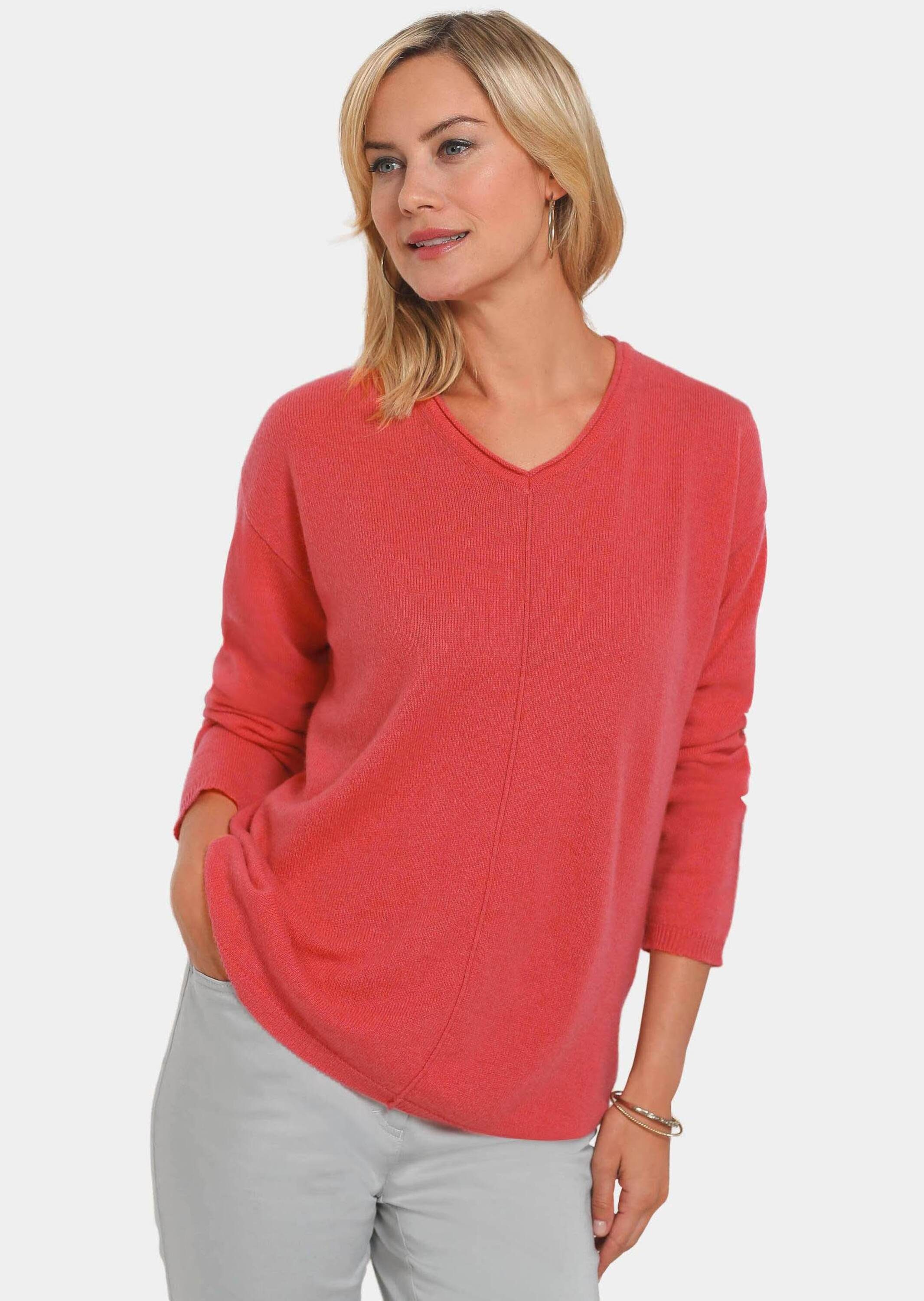 GOLDNER Strickpullover Kaschmirpullover mit V-Ausschnitt günstig online kaufen