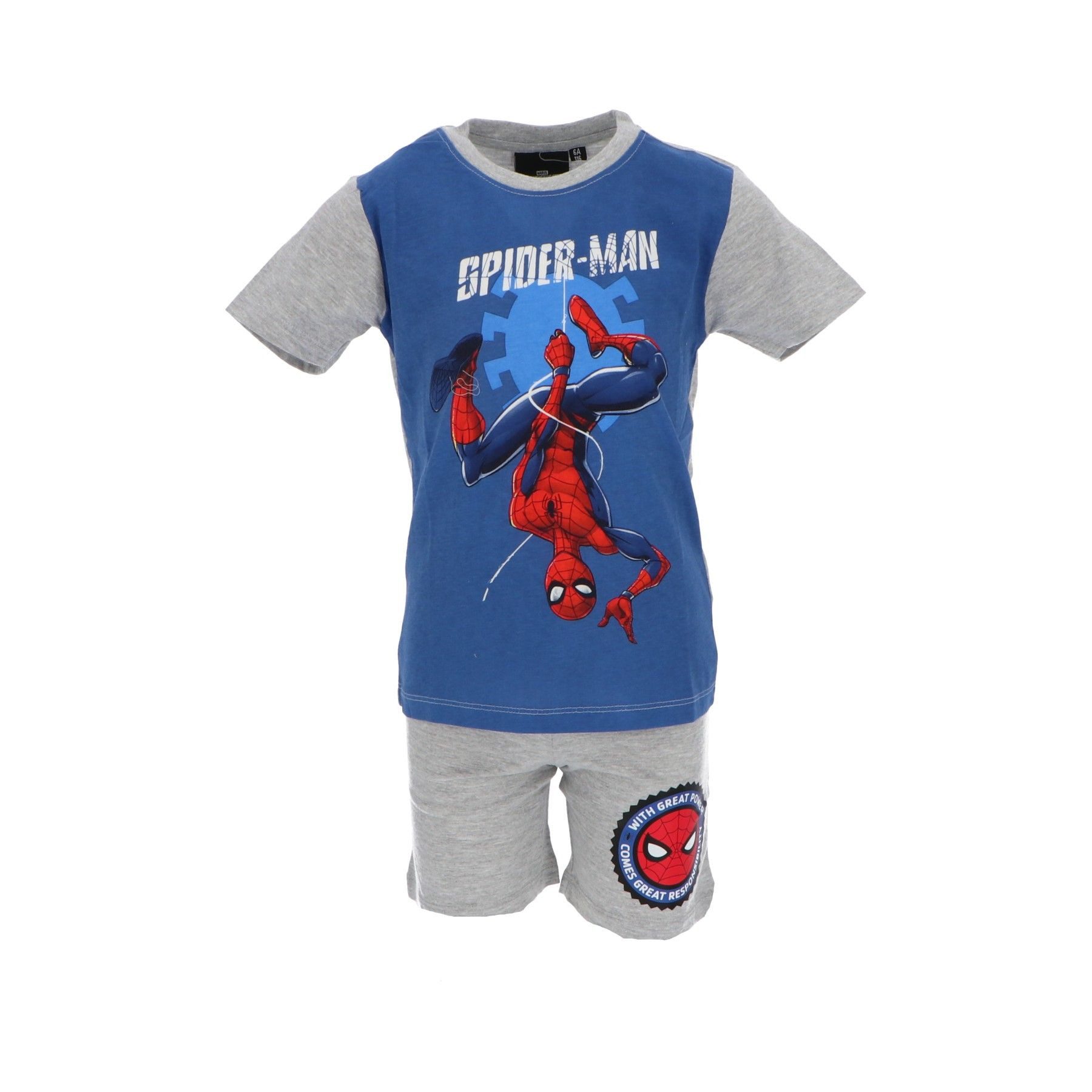 Spiderman Pyjama Shortama – Kinderpyjama & Sommer Schlafanzug aus 100% Baumwolle