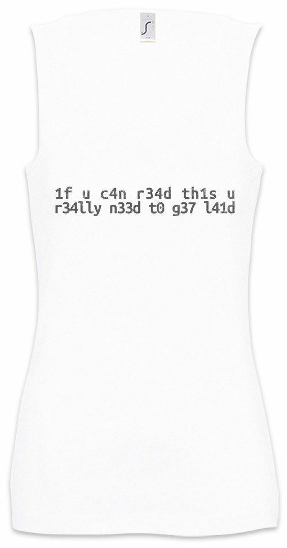 Tanktop G37 L41d Ärmelloses Damen T-Shirt Intelligenz Lehrer Teacher Professor