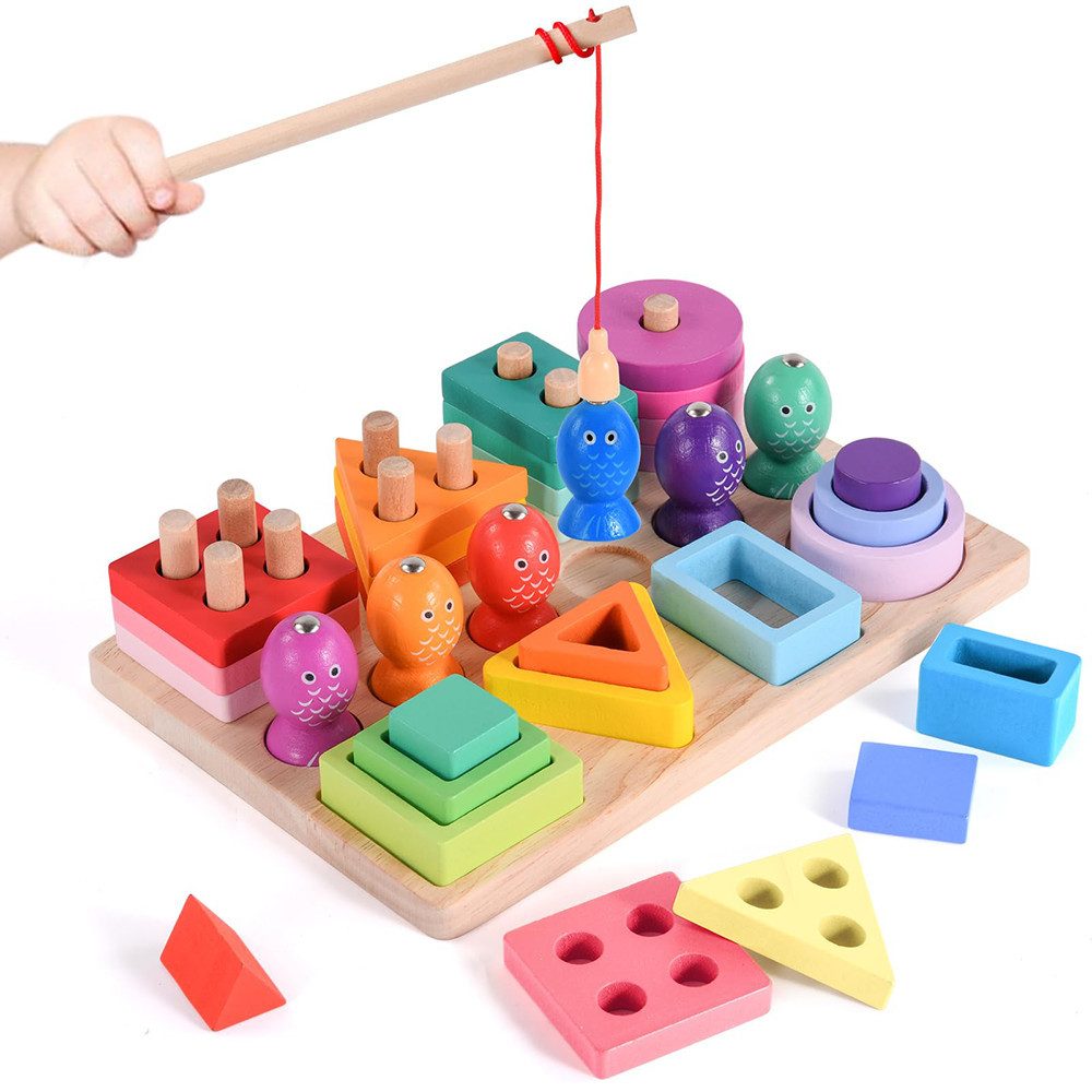 CLTYQ Lernspielzeug Montessori Stapel- und Sortierspielzeug, 1/2/3 Jahre,Ho günstig online kaufen