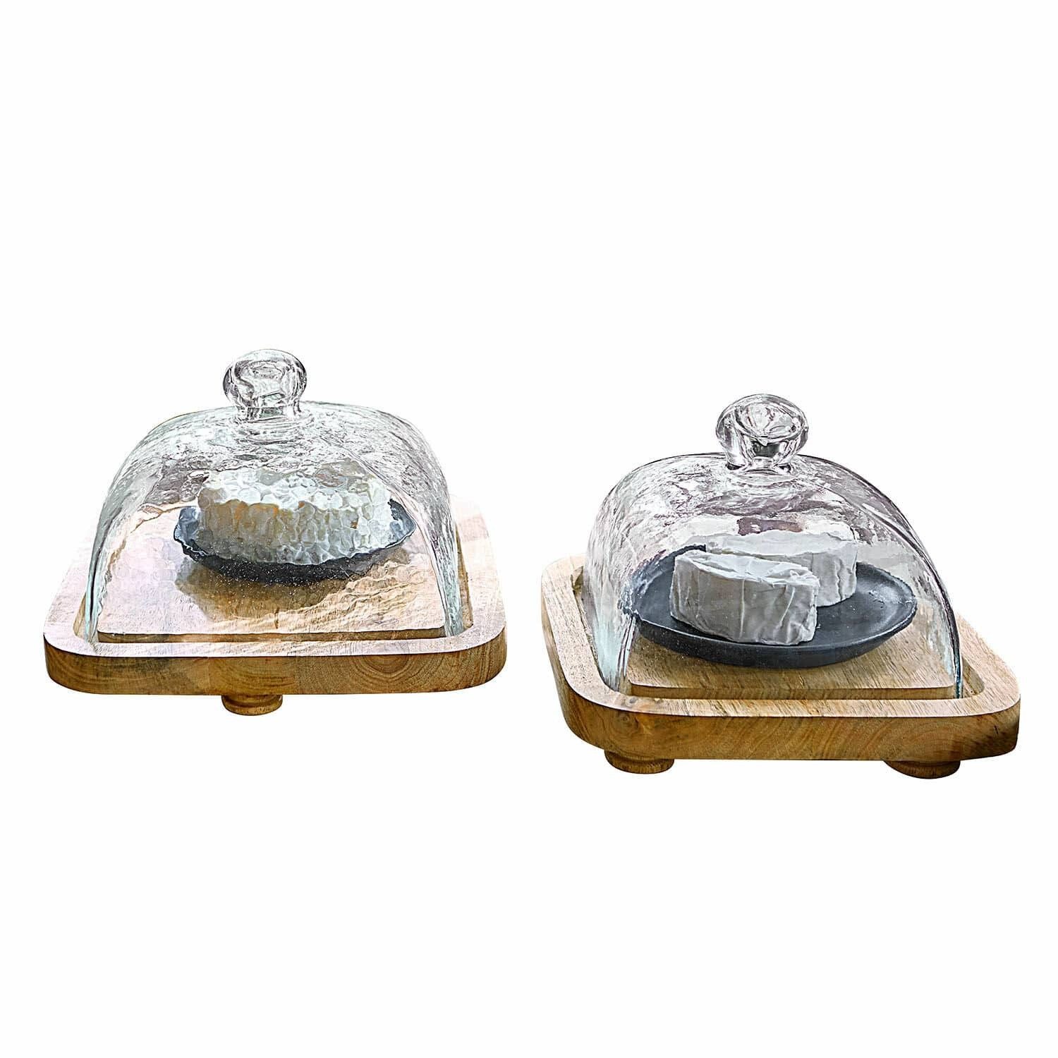 Vorratsdose Glasglocke mit Platte 2er Set Bellavario