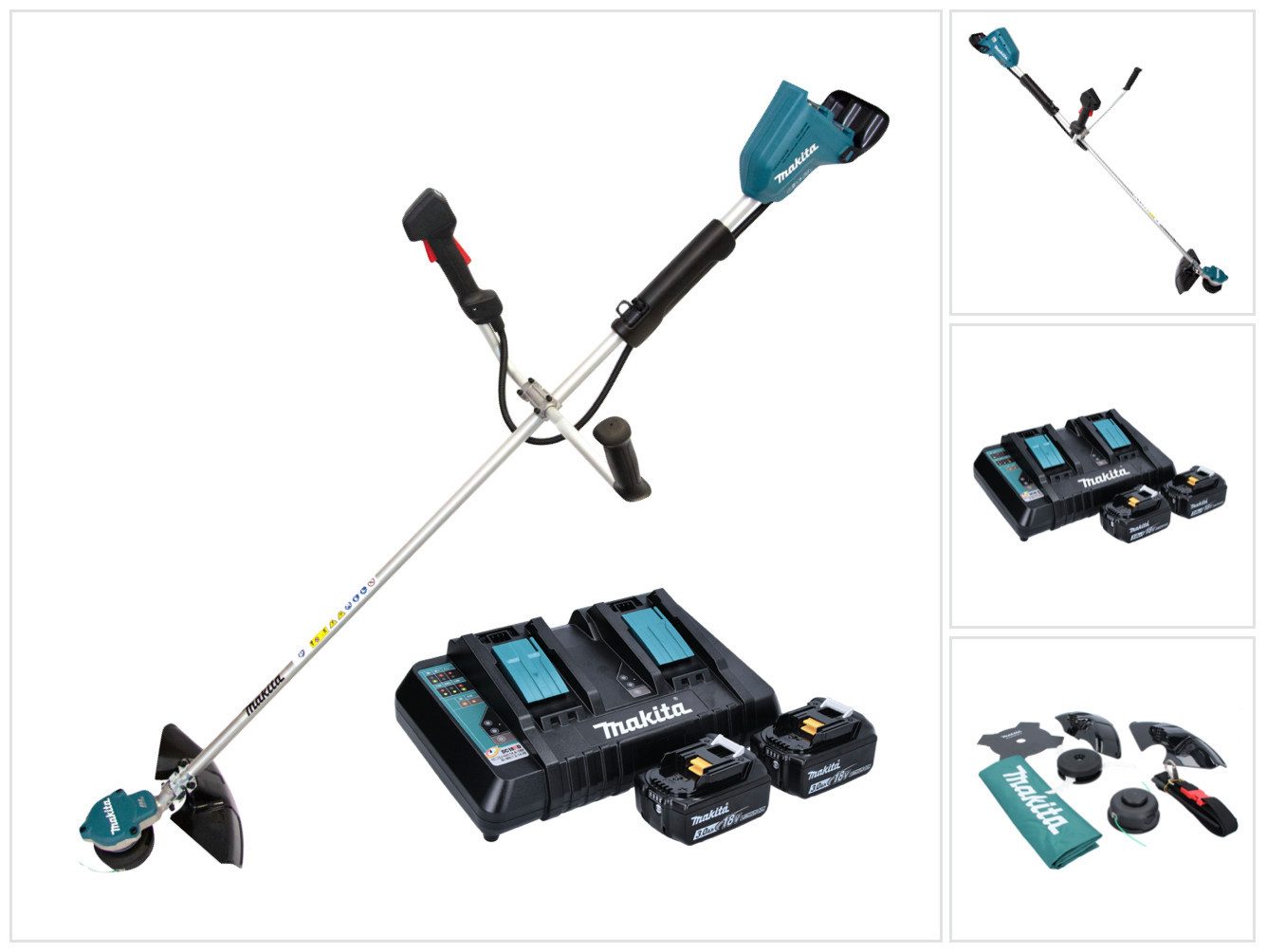 Makita Akku-Rasentrimmer DUR 368 APF Akku Freischneider 36 V (2 x 18 V) Zweihandgriff