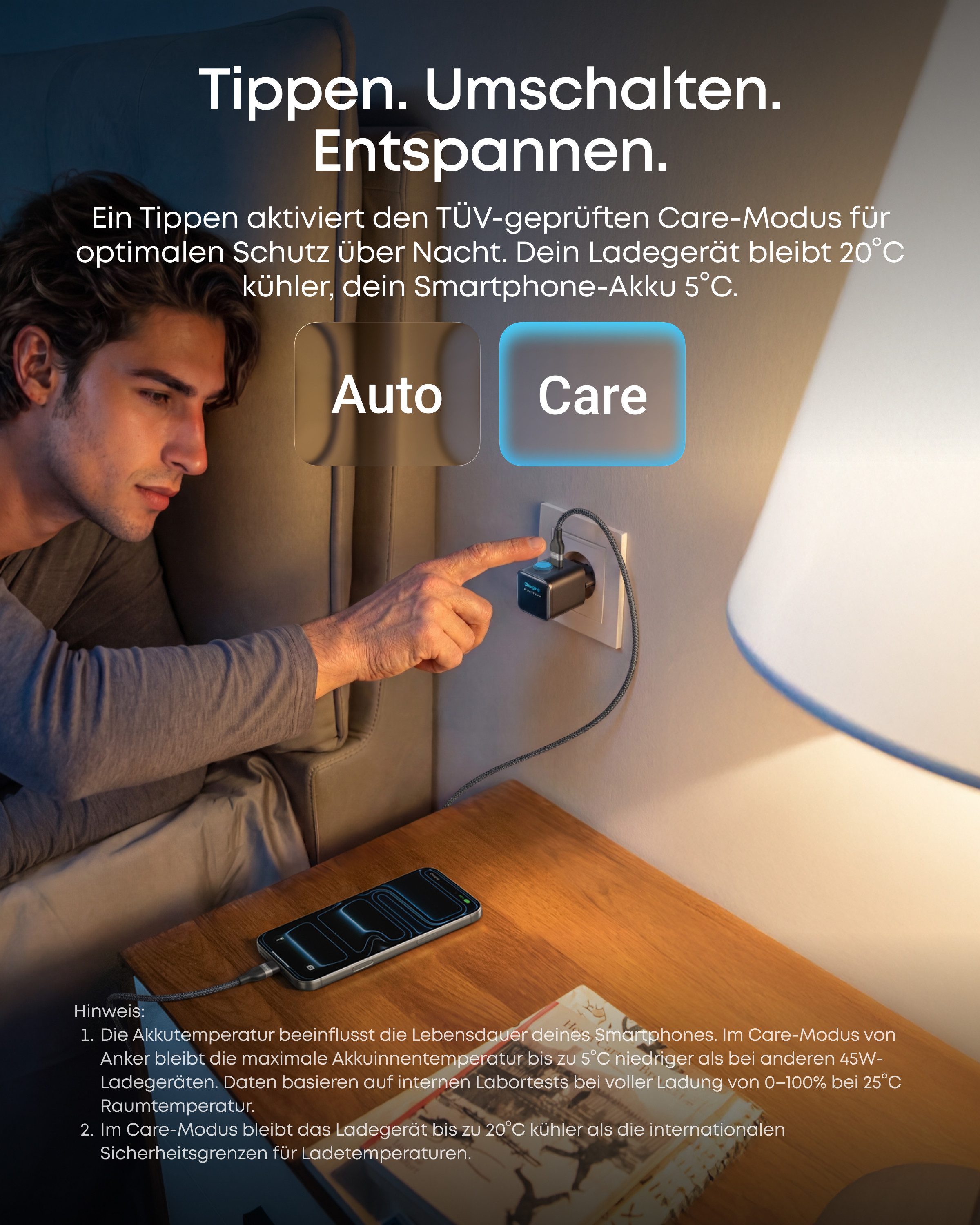 Anker Anker Nano 45W USB C Ladegerät mit Smart Display für iPhone Schnelllade-Gerät (GaN Ladegerät für iPhone 17 Pro Max iPhone 17/16/15 Serie) – Bild 4 von 5
