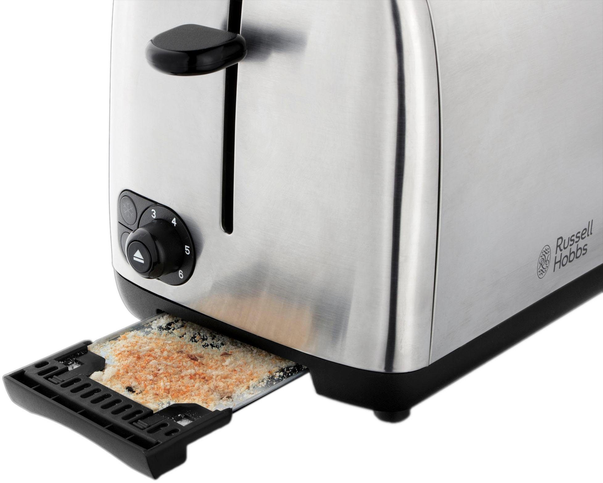 RUSSELL HOBBS Toaster Adventure 24080-56, 2 kurze Schlitze, für 2 Scheiben, 850 W, Edelstahl gebürstet