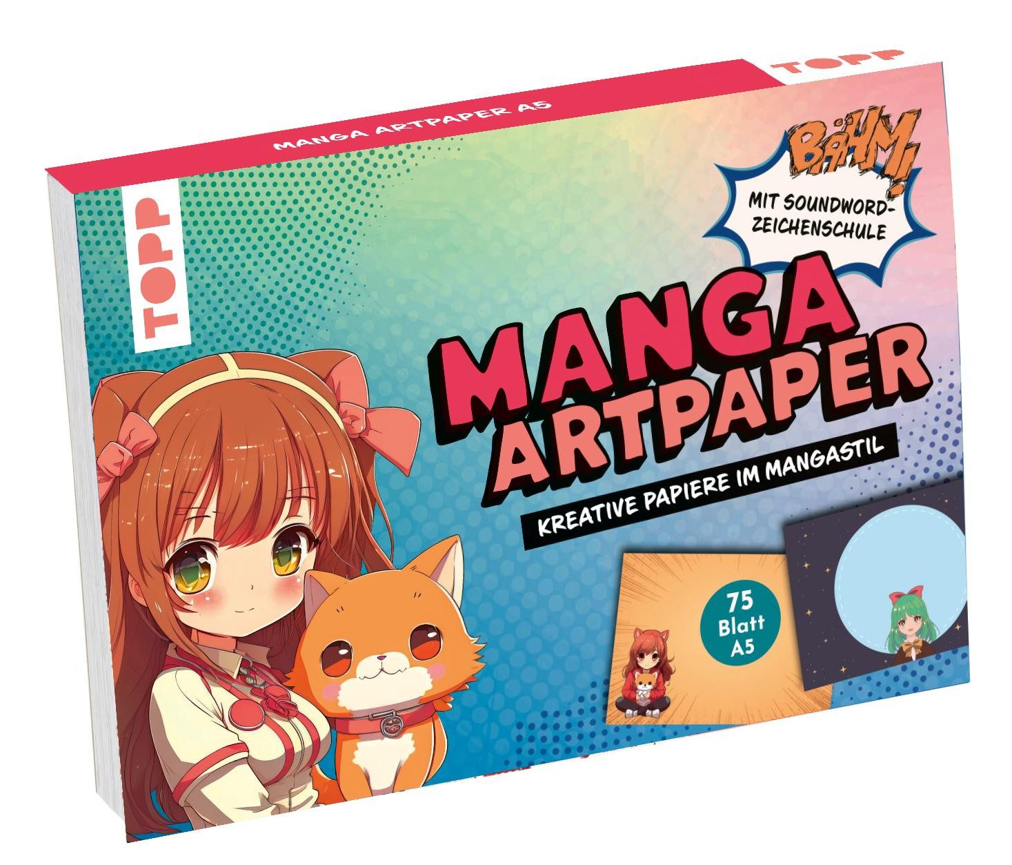 frechverlag Notizheft Manga Art Paper in DIN A5. Mit Soundword- Zeichenschule