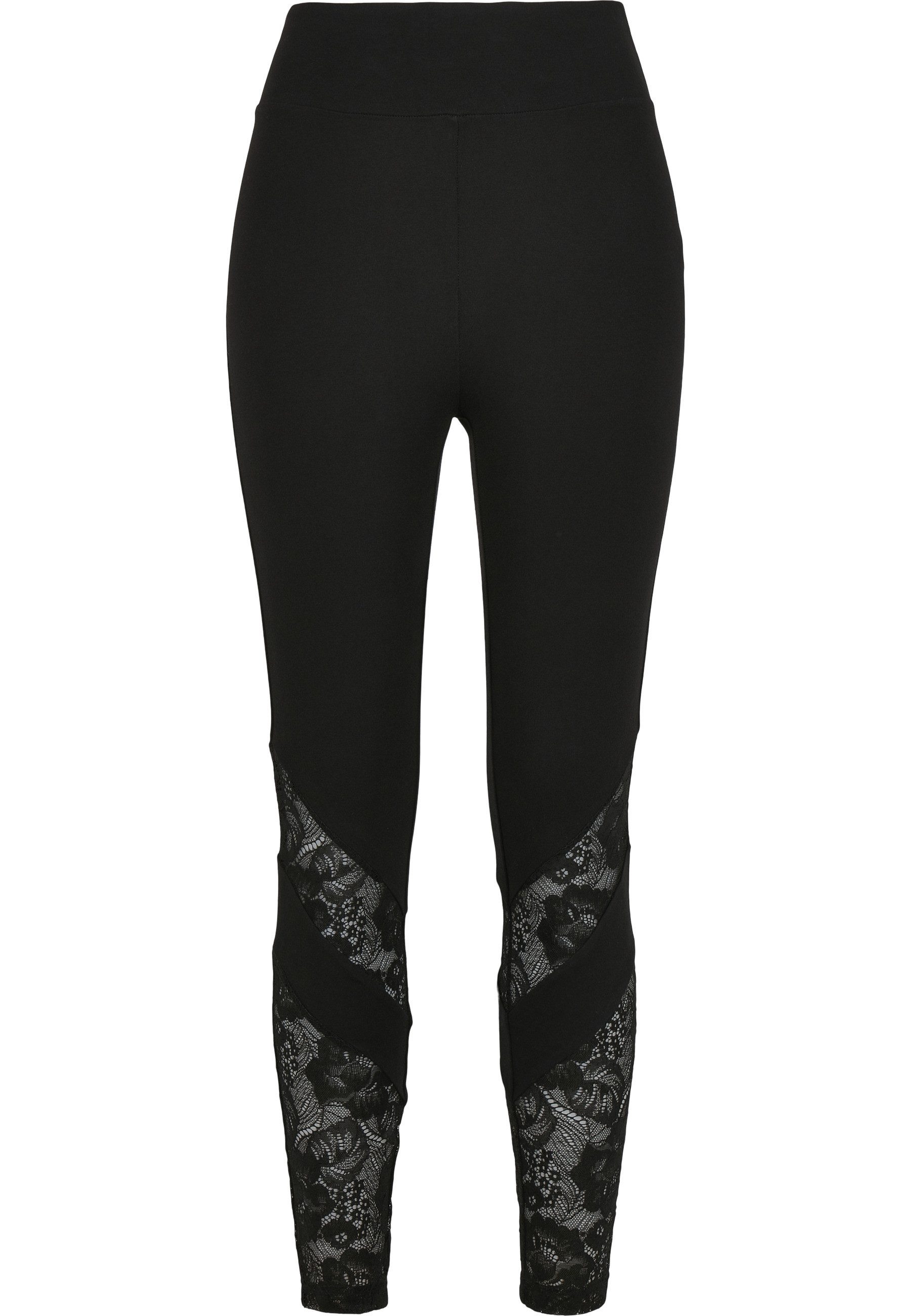 URBAN CLASSICS Leggings Urban Classics Damen Ladies Highwaist Lace Inset Leggings (1-tlg)