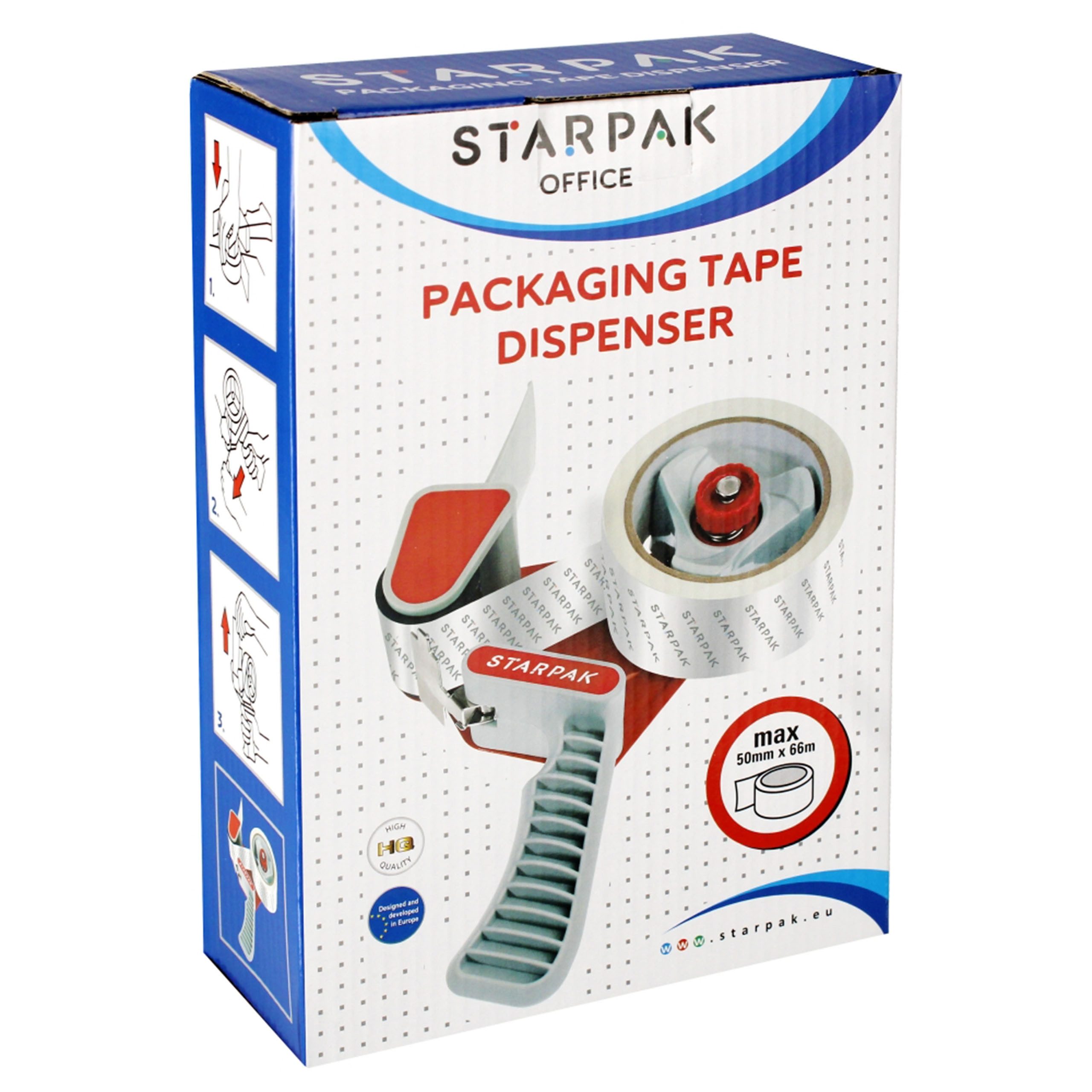 Sarcia.eu Klebeband Paketbandabroller, Handabroller für Verpackungsklebeband 50 mm
