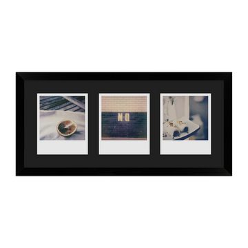 WANDStyle Bilderrahmen H950, für 3 Bilder, Modern im Polaroid Format, Schwarz