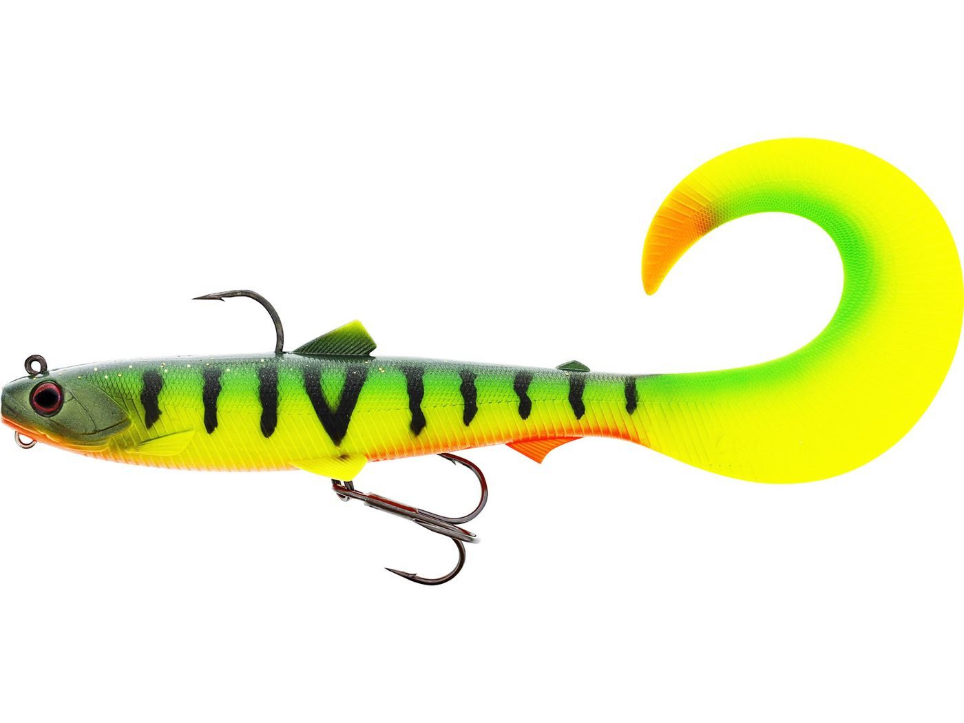 Kunstköder Westin BULLTEEZ CURLTAIL R2F 16CM 35G TIGER PERCH 1PC SINKING