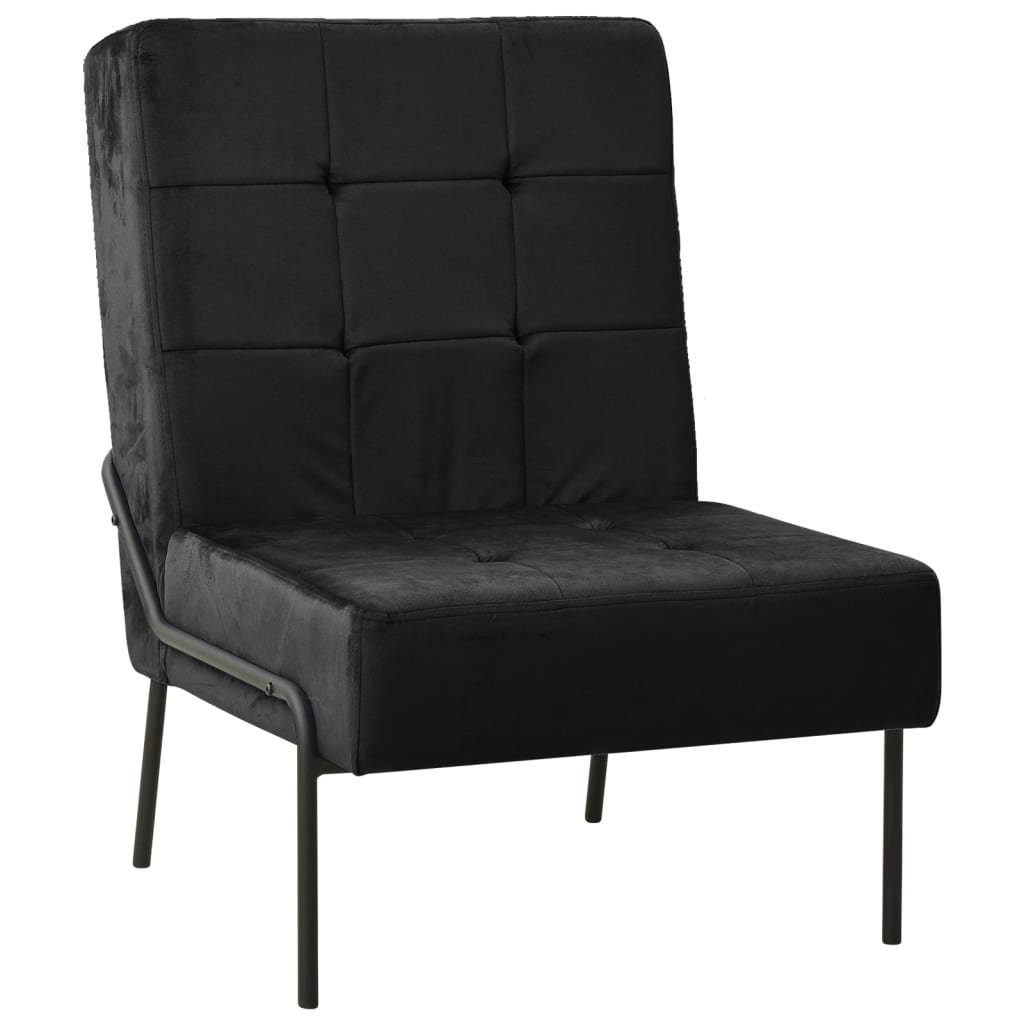 vidaXL Relaxsessel Relaxstuhl 65x79x87 cm Schwarz Samt (1-St)