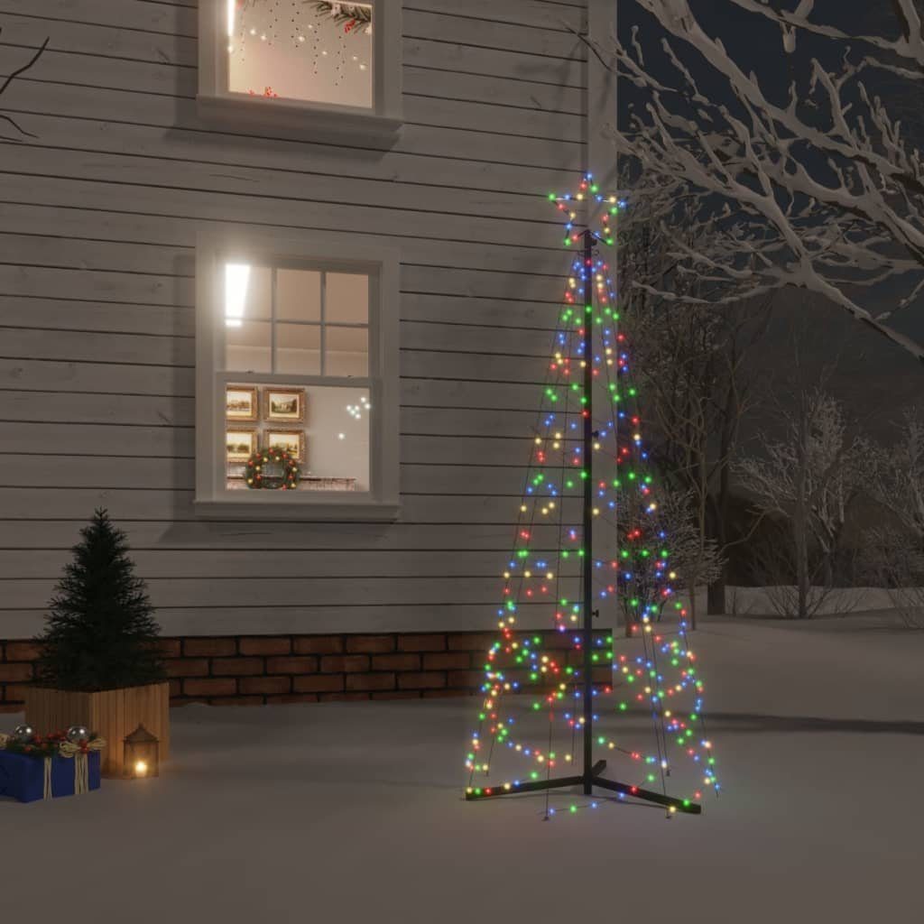 vidaXL LED Baum LED-Weihnachtsbaum Kegelform Mehrfarbig 200 LEDs 70x180 cm