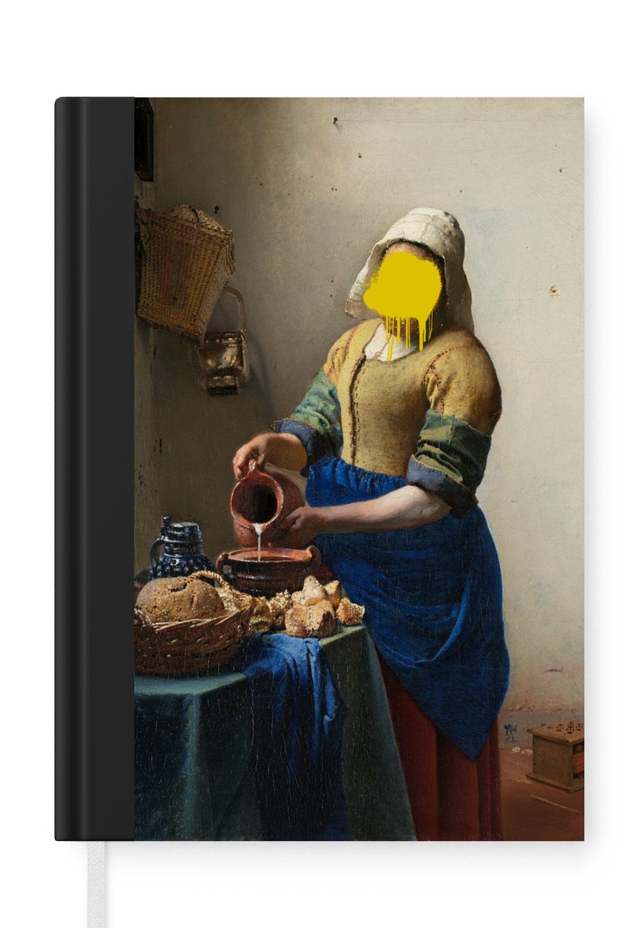 MuchoWow Notizbuch Milchmädchen - Johannes Vermeer - Gemälde, Journal, Merkzettel, Tagebuch, Notizheft, A5, 98 Seiten, Haushaltsbuch