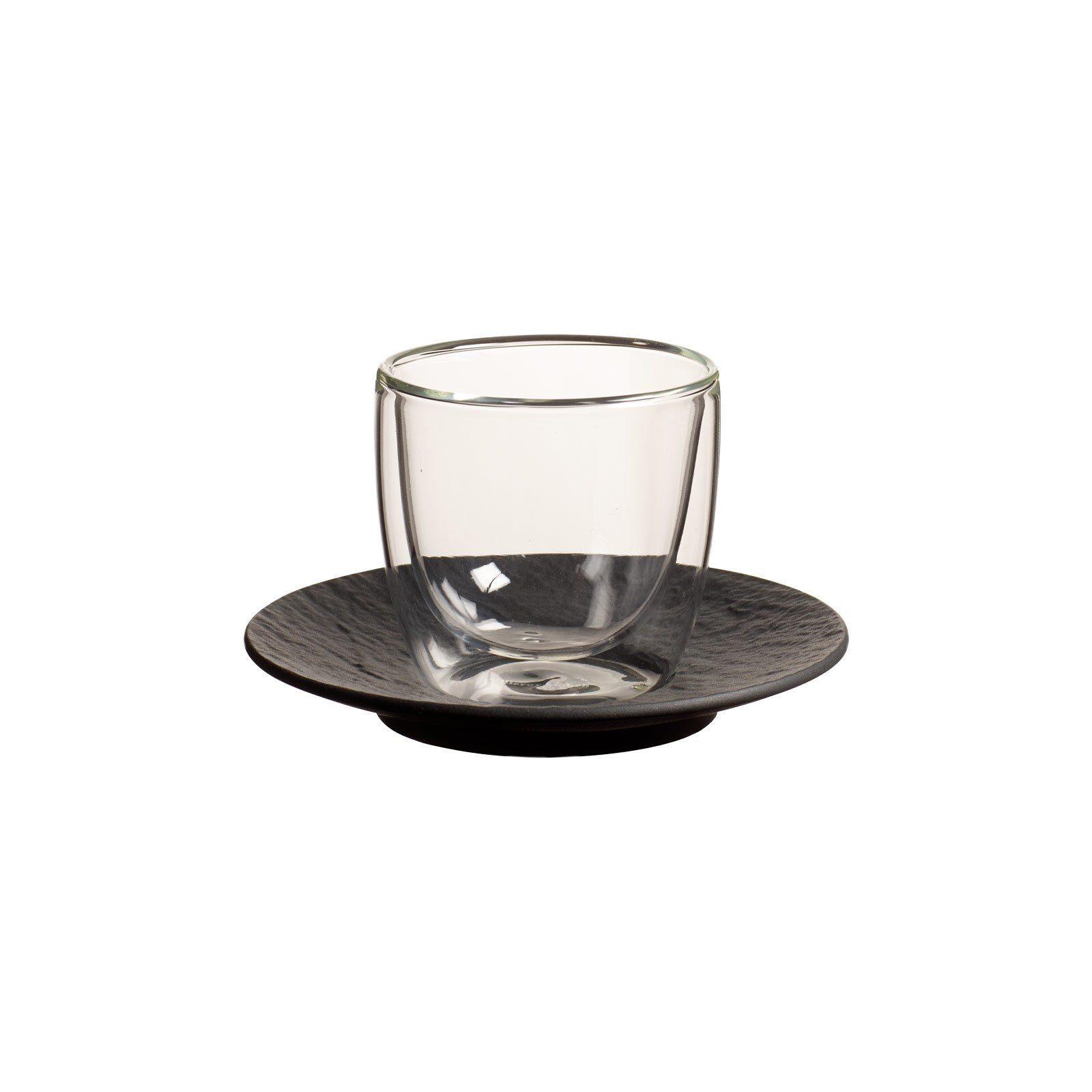 Thermoglas Manufacture Rock Espressoglas mit Untertasse 70 ml