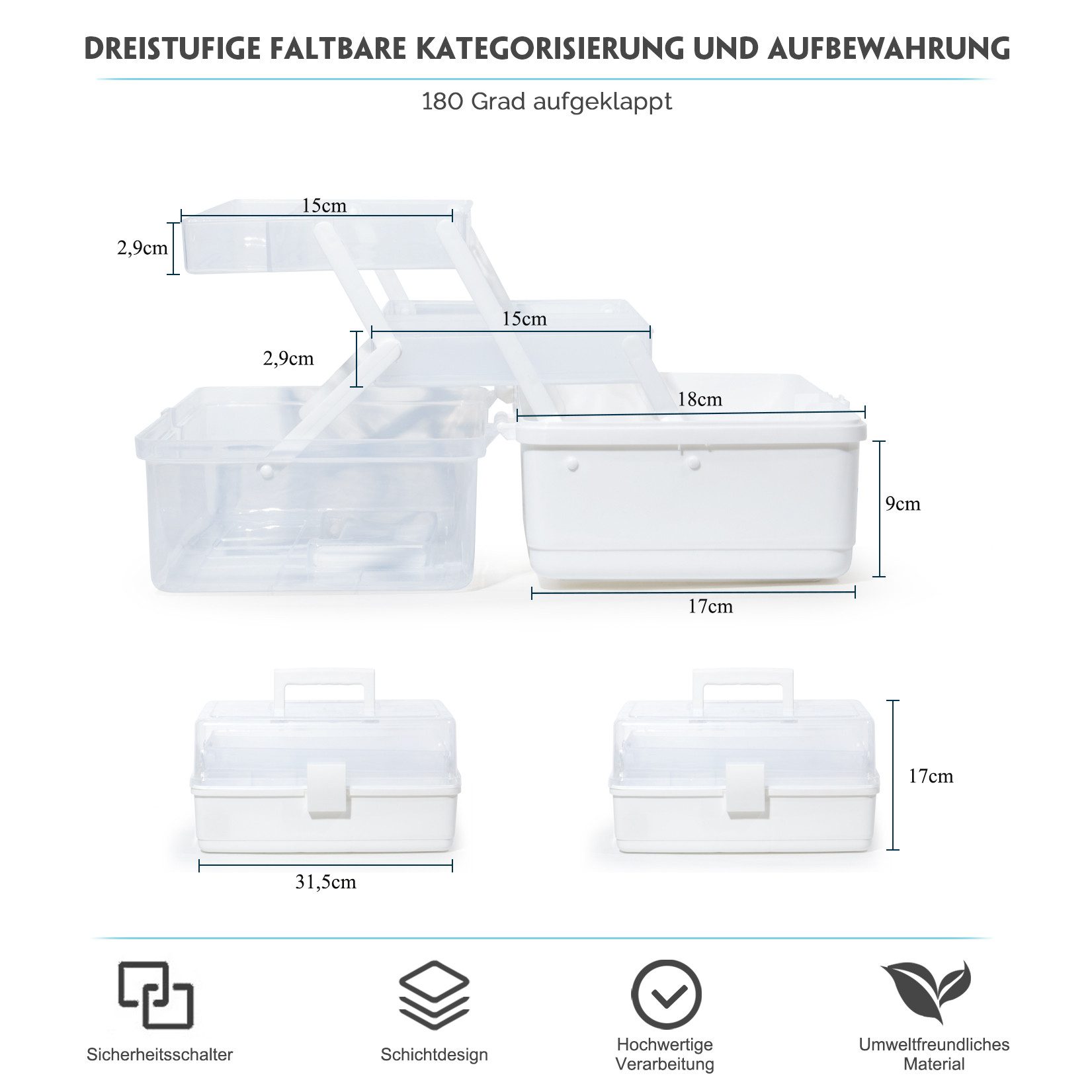 Zedelmaier Aufbewahrungsbox Aufbewahrungsboxen mit Fächern, Sortierboxen, günstig online kaufen