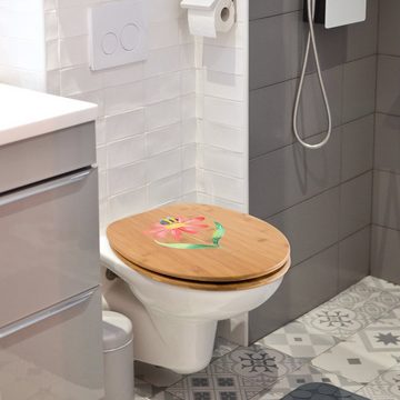 Mr. & Mrs. Panda WC-Sitz Hummel Blume - Transparent - Geschenk, Toilette, WC-Sitz, Tiere, Wesp (1-St), Freudige Designs