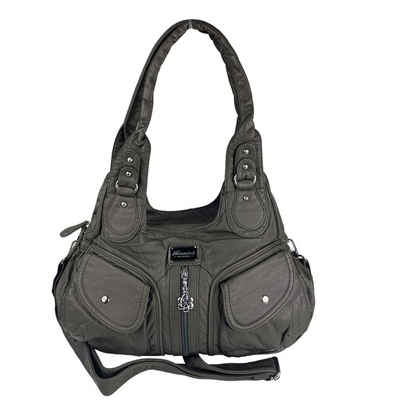 Taschen4life Schultertasche Damen Handtasche AK11311-1, viele Fächer, batik Farben, Schultertasche Alltag, Umhängetasche
