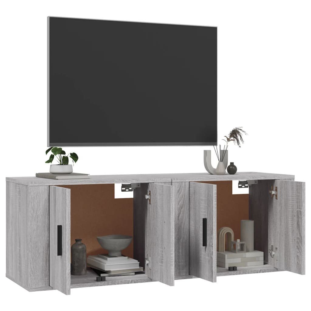 furnicato 57x34,5x40 TV-Wandschränke TV-Schrank Stk. Grau cm Sonoma 2