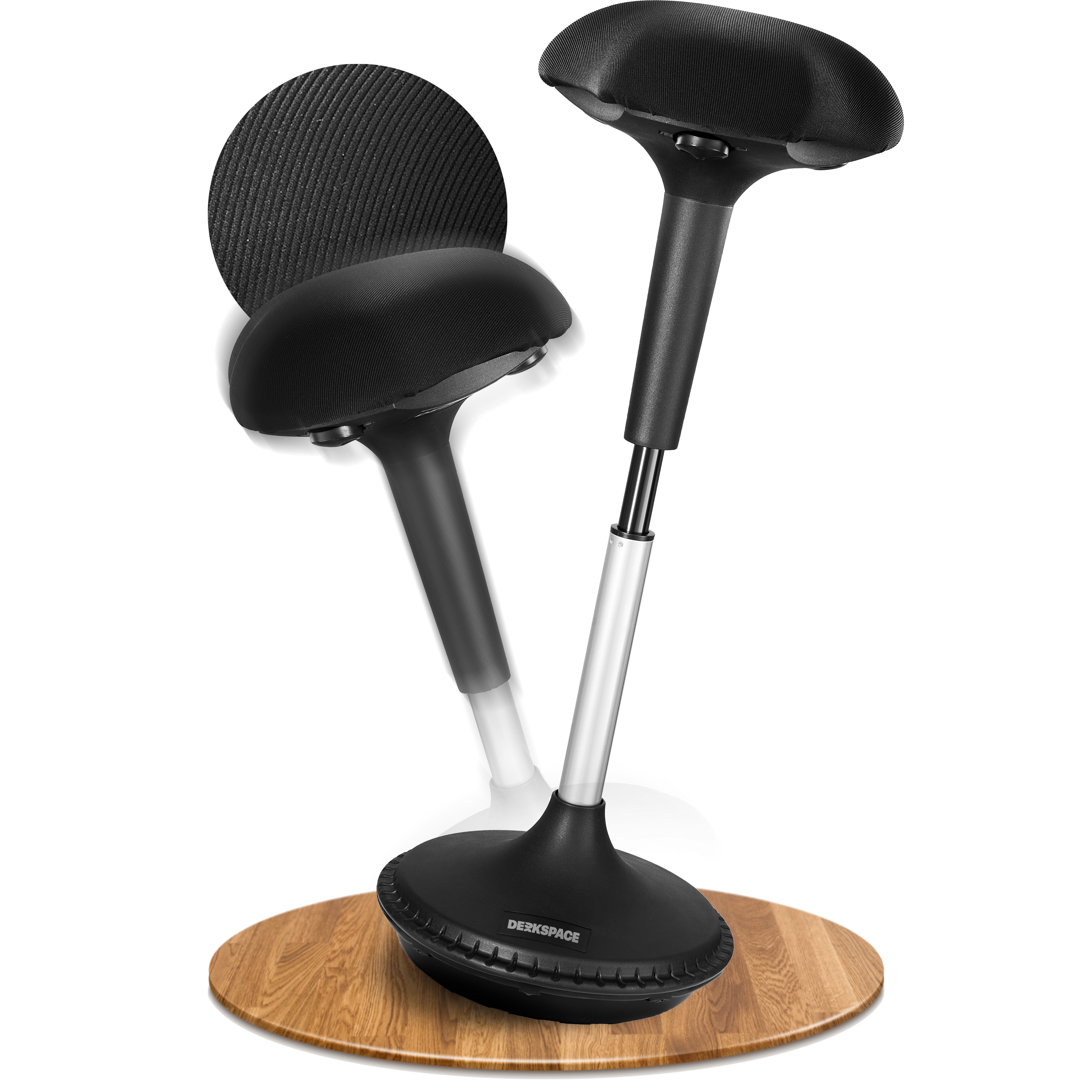 DESKSPACE Drehhocker DESKSPACE Wobble Stehhocker, Ergonomischer Bürohocker höhenverstellbar (Einzelhocker), Fördert rückenschonendes Sitzen, Geeignet für Homeoffice und Büro