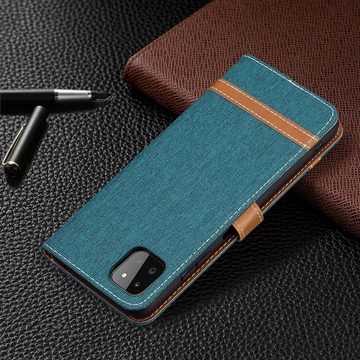 König Design Handyhülle Samsung Galaxy A22 5G, Schutzhülle Schutztasche Case Cover Etuis Wallet Klapptasche Bookstyle