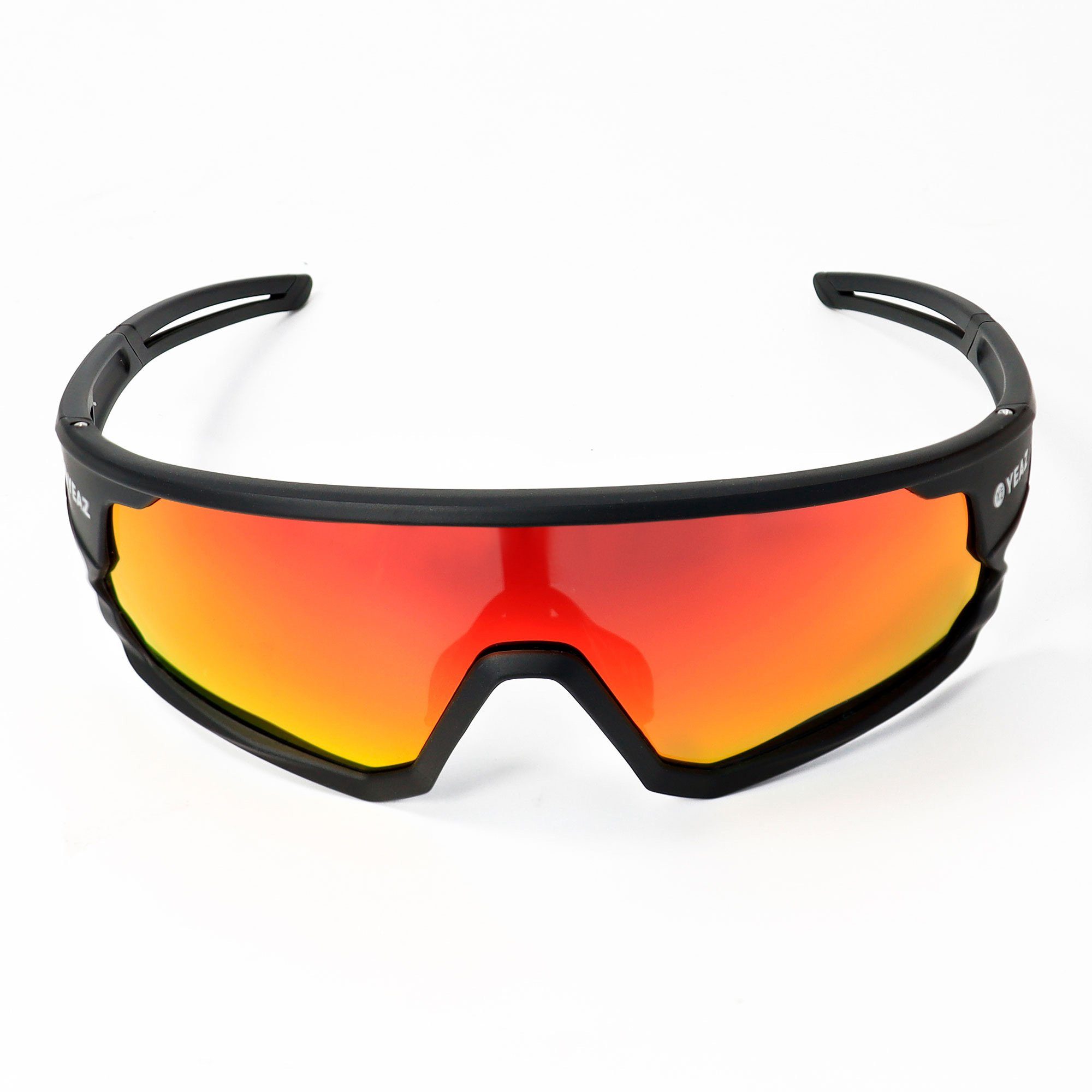 YEAZ Sportbrille SUNRISE Sport-Sonnenbrille Black/Red, Guter Schutz bei optimierter Sicht
