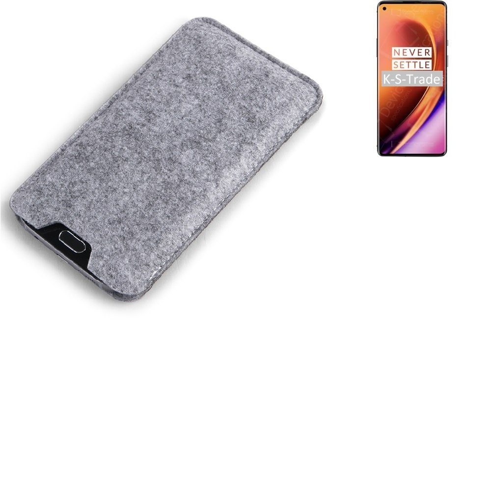 K-S-Trade Handyhülle für OnePlus 8 Pro, Filz Handyhülle Schutzhülle Filztasche Filz Tasche Case Sleeve