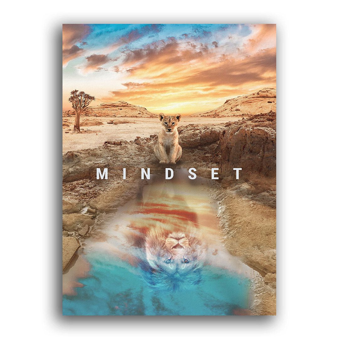 Wandbild Mindset Löwe