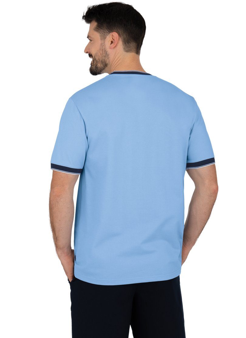 Trigema T-Shirt TRIGEMA Piqué-Qualität T-Shirt in horizont