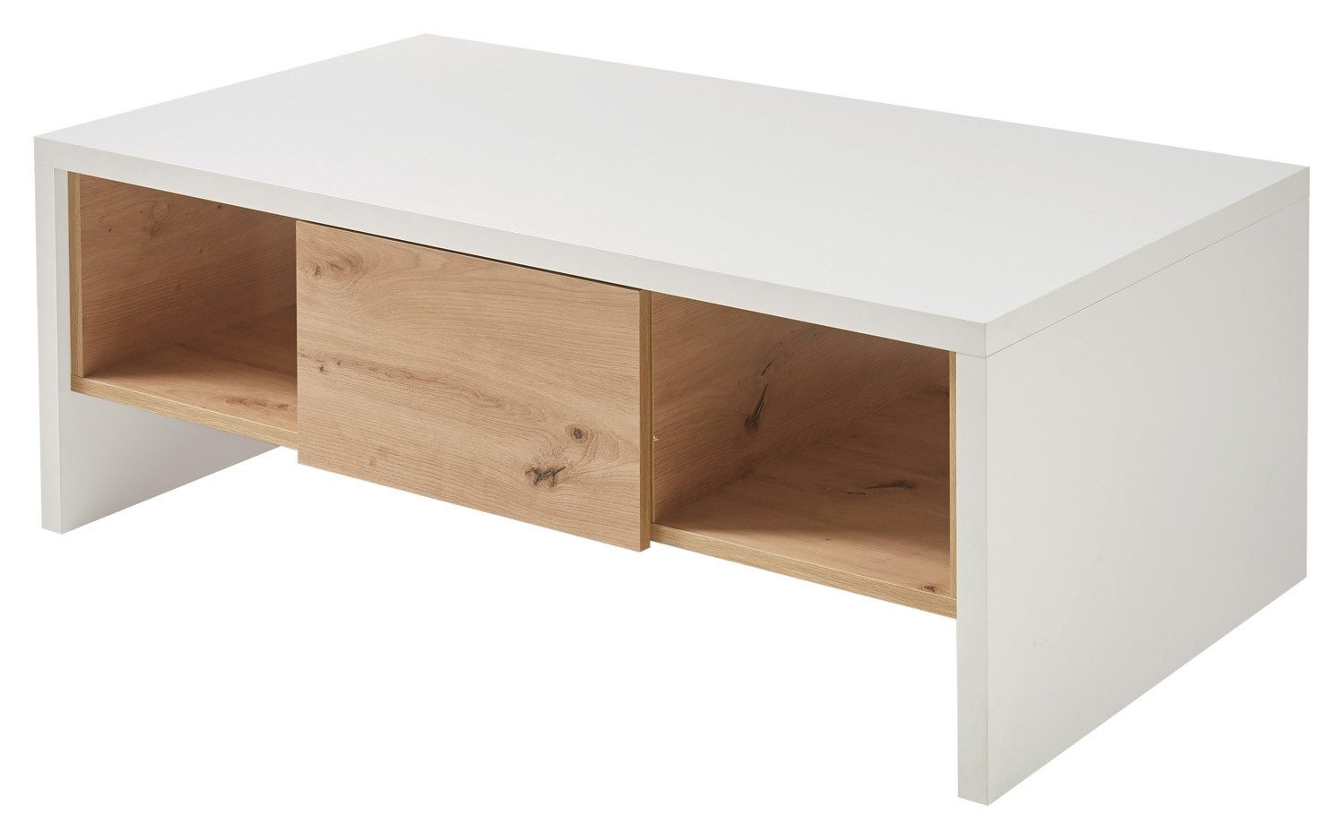 Stolkom Sp.z.o.o. Couchtisch LINE, Artisan Eiche Dekor, Weiß, 1 Schublade, günstig online kaufen