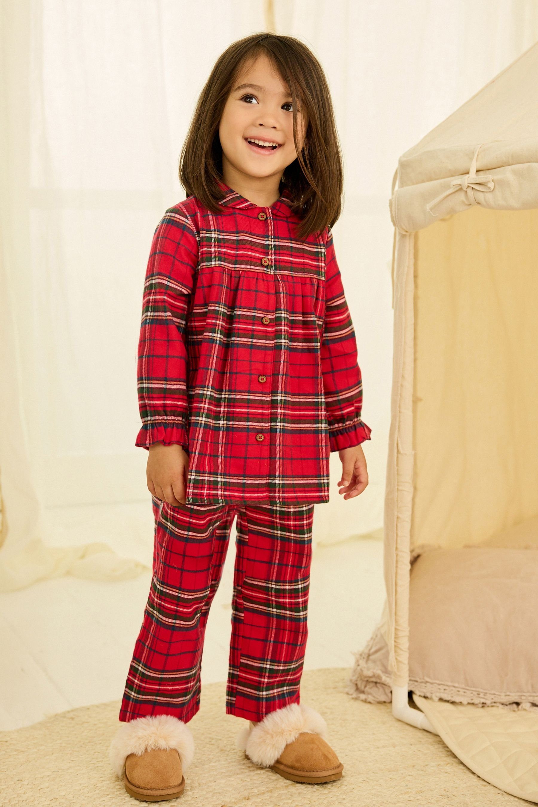 Next Pyjama Pyjama Red (2 Check tlg) mit Knopfleiste