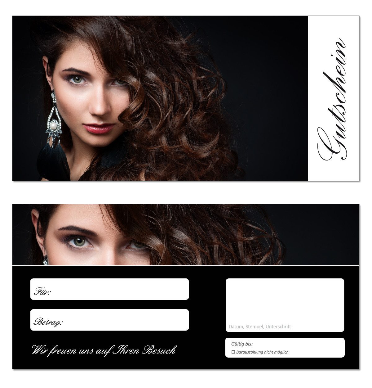 Geschenkkarte Geschenkgutscheine Friseursalon Frisör Gutscheine Haarstudio