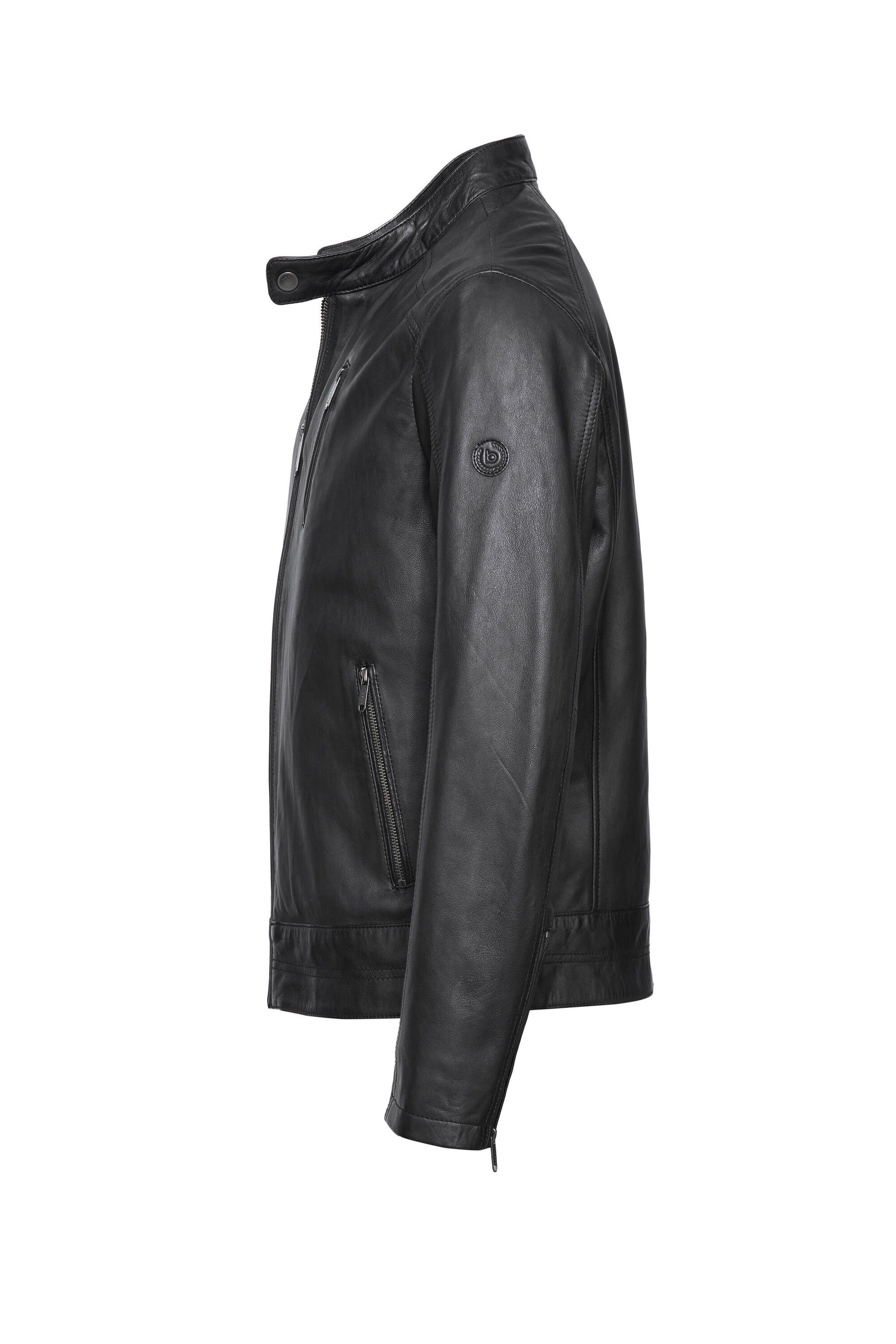 bugatti Lederjacke BURUBIO (1-St) mit Reißverschluss an den Ärmeln