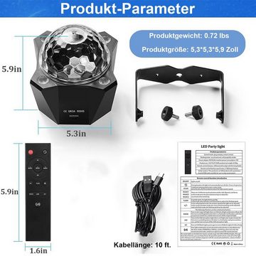 DOPWii Discolicht Partylichter, LED-Farb-Stroboskop-Lichter, Bühnenlicht, für Party, Bar, Zuhause