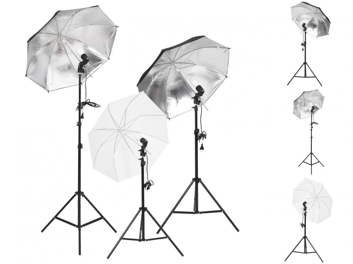 vidaXL Stativen Schirmen Fotostudio-Beleuchtung Fotohintergrund Set mit