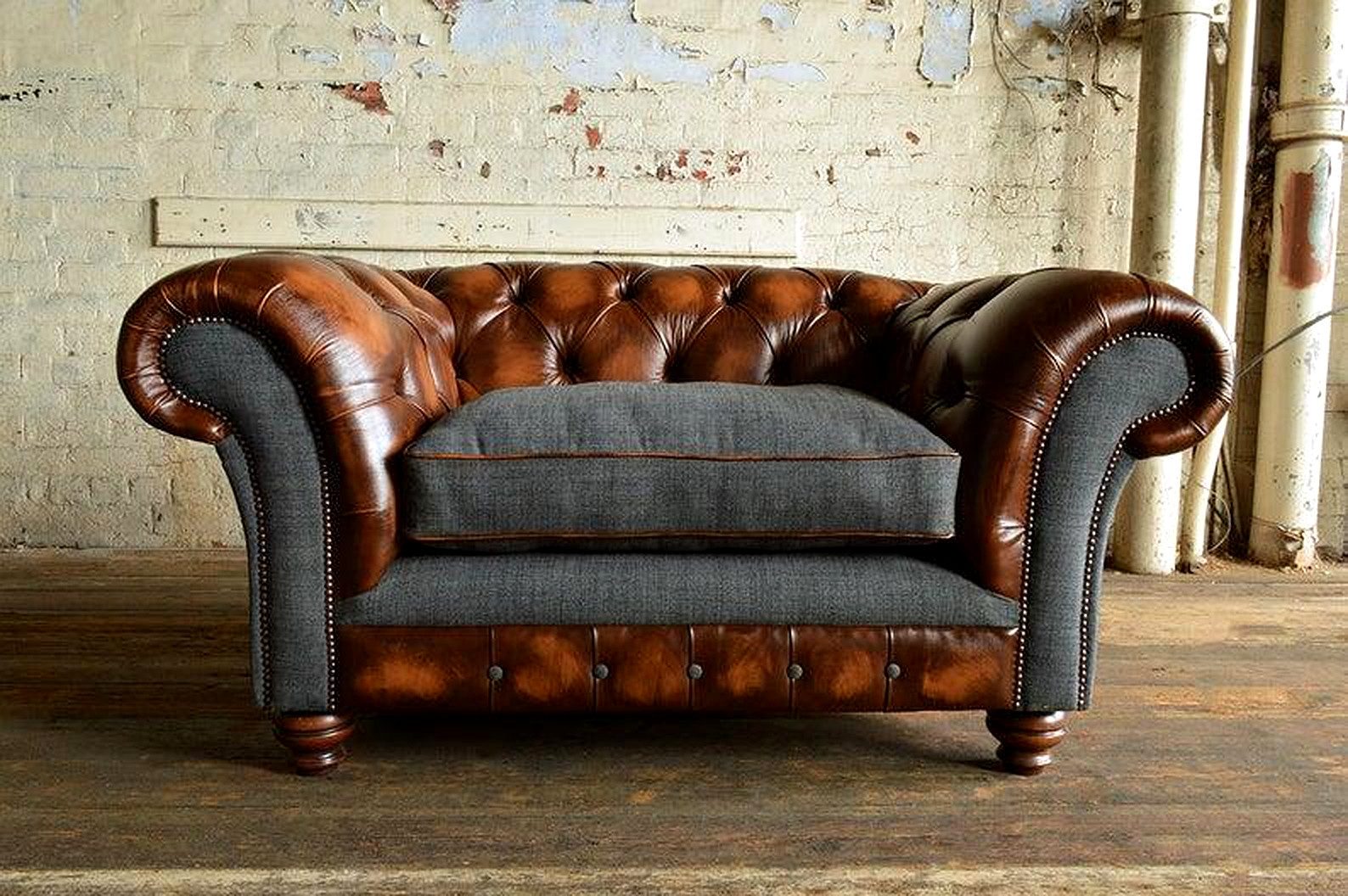 Xlmoebel Chesterfield-Sessel Leder Luxus Relax Chesterfield Sessel Eleganter Design Sessel Sofort (1-St), Hergestellt in Europa
