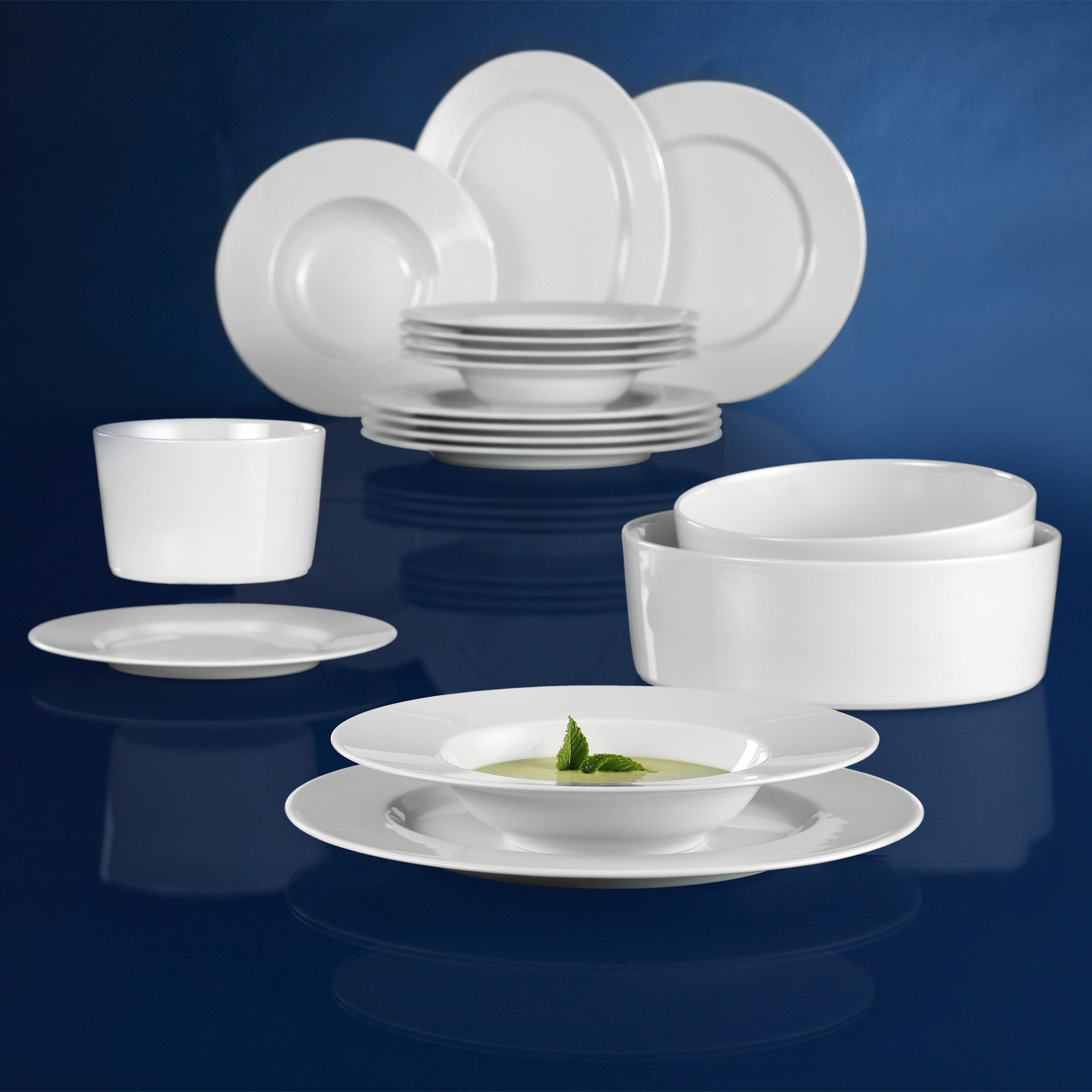 Seltmann Weiden Tafelservice Geschirr-Set No Limits (12-tlg), 6 Personen, Porzellan, Teller Set, Suppenteller, Made in Germany, 12 Teile, für 6 Personen