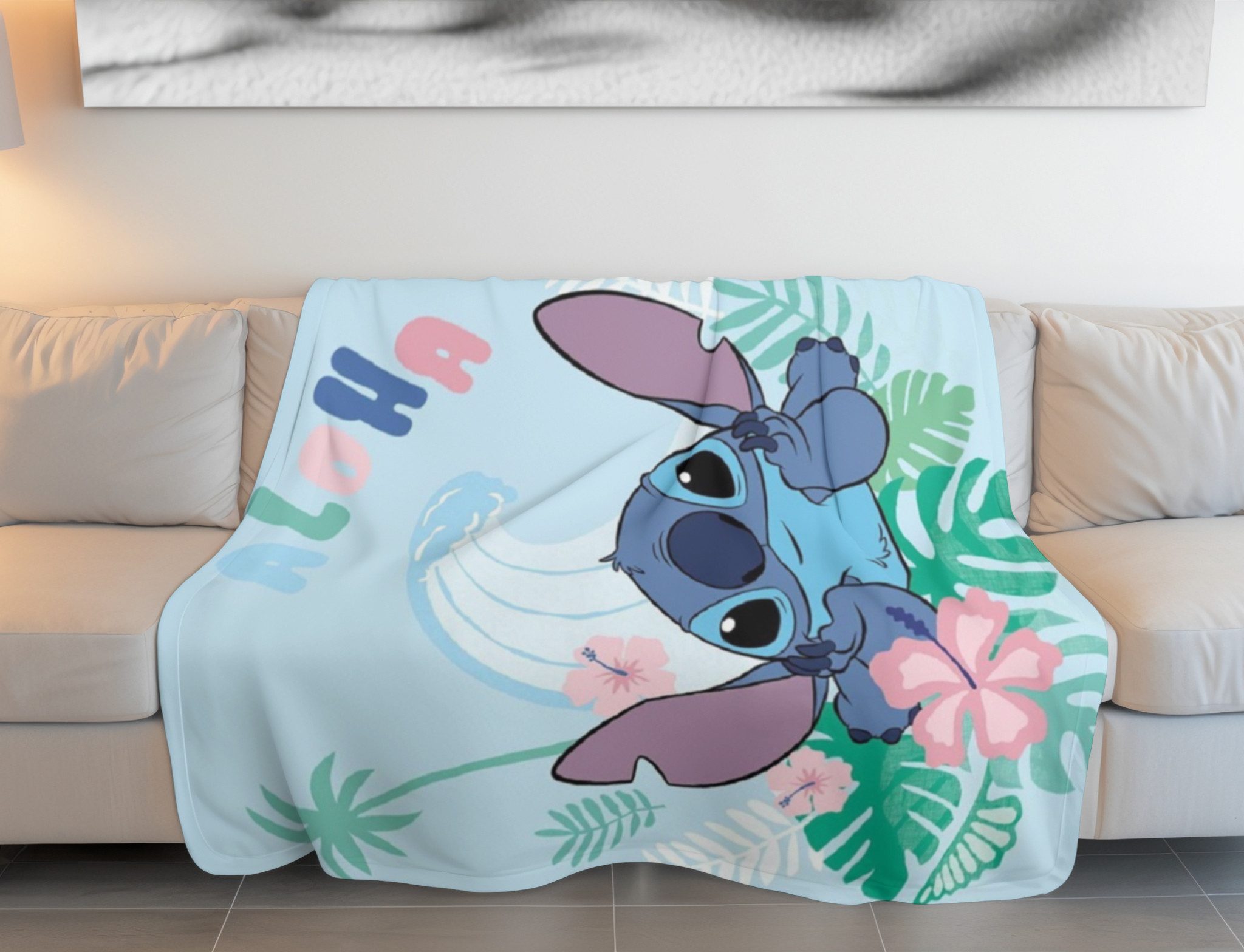 Wohndecke Wohndecke 110x150 cm – Flauschige Decke, Lilo & Stitch günstig online kaufen
