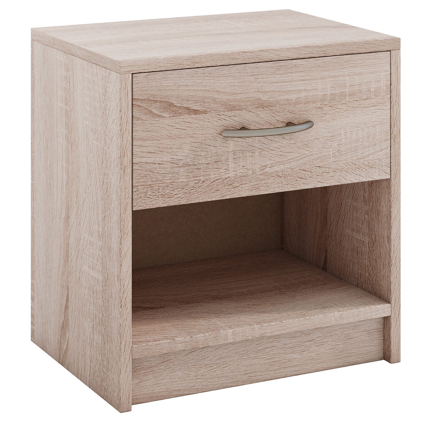 KOMFOTTEU Nachttisch, Beistelltisch mit Schublade, 38,5 x 28 x 40,5 cm