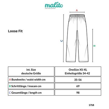 malito more than fashion Haremshose 1718 Sommerhose mit elastischem Bund und Kreis Muster Einheitsgröße