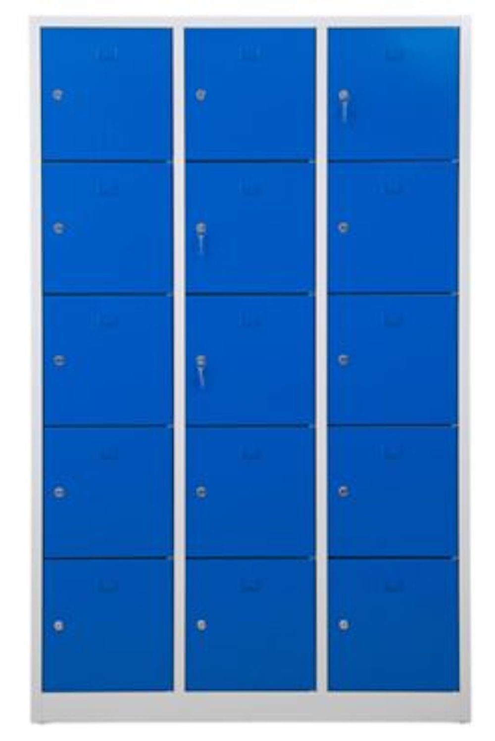 PROREGAL® Spind Schließfachschrank Falcon, Large, Grau-Blau 190x119x45cm, HxBxT