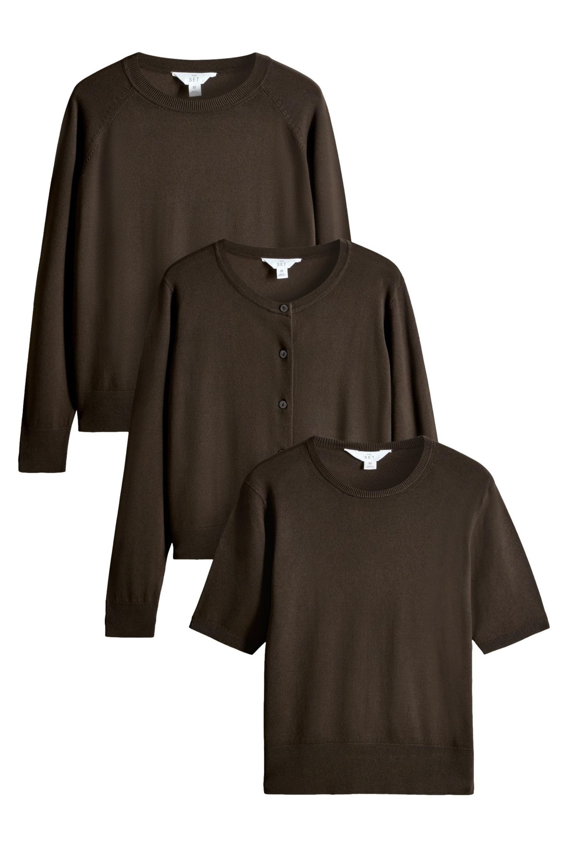 The Set Strickpullover The Set Strickoberteile im 3er-Pack (3-tlg) günstig online kaufen