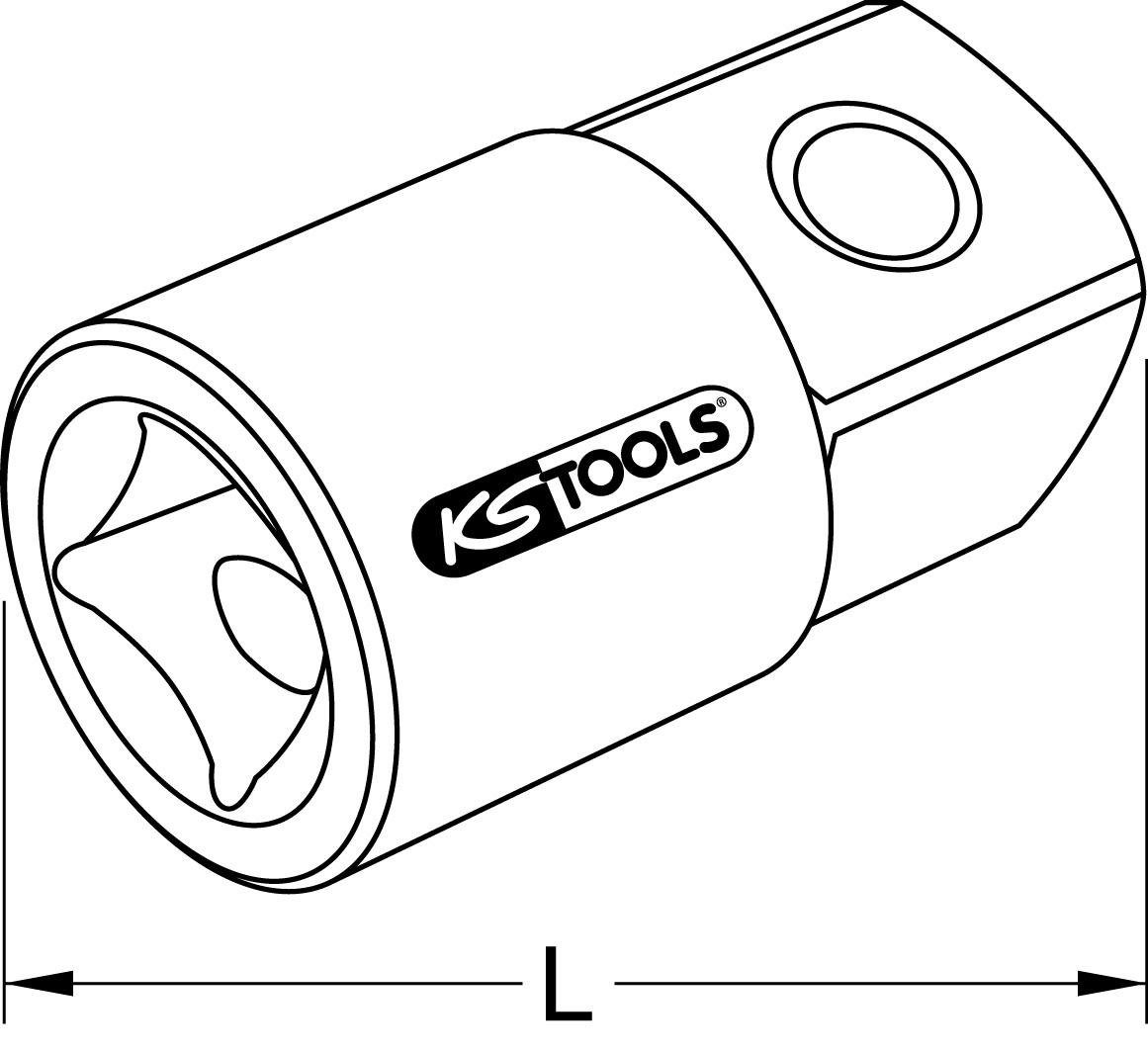 KS Tools 1/2"F Vergrößerungsadapter, Ratschenringschlüssel 3/4"M x 1/2"