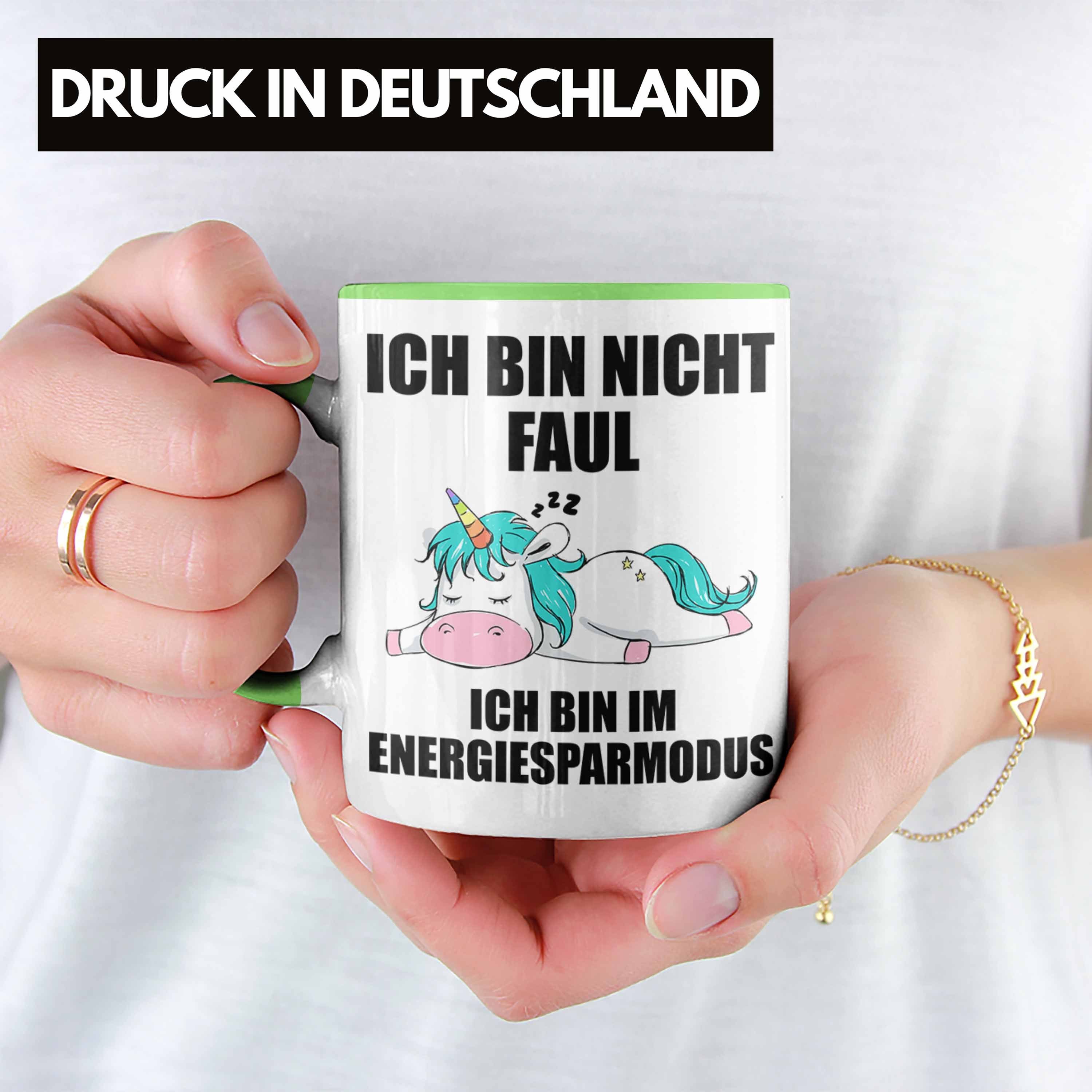 Grün Tasse mit Trendation Kollegin Faule Lustige Tasse Geschenk Sprüchen Arbeitskollege - Trendation