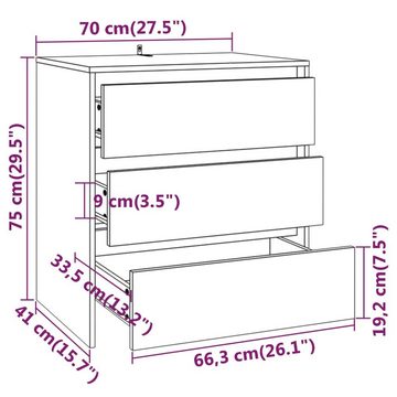 vidaXL Sideboard 2-tlg. Sideboard Sonoma-Eiche Holzwerkstoff (2 St)