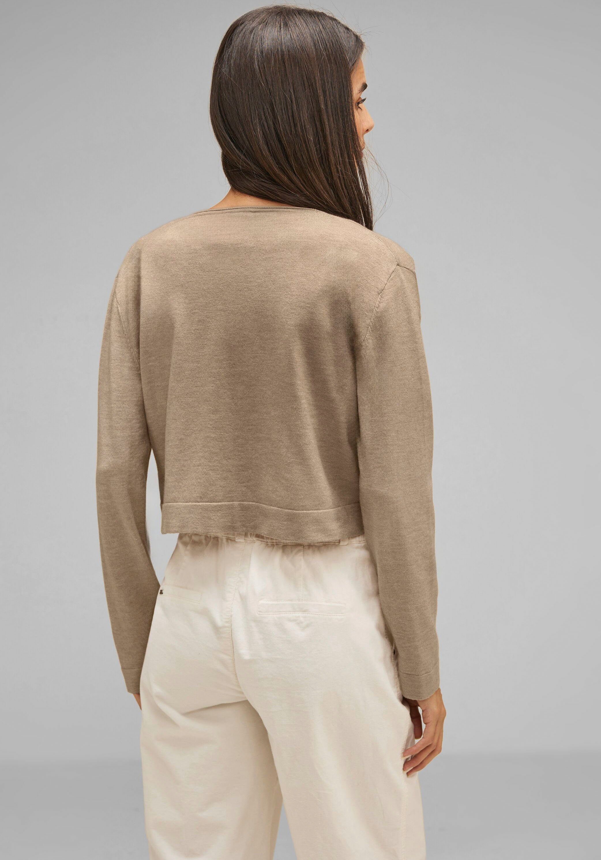 STREET ONE Cardigan in kurzer sand Form bleached
