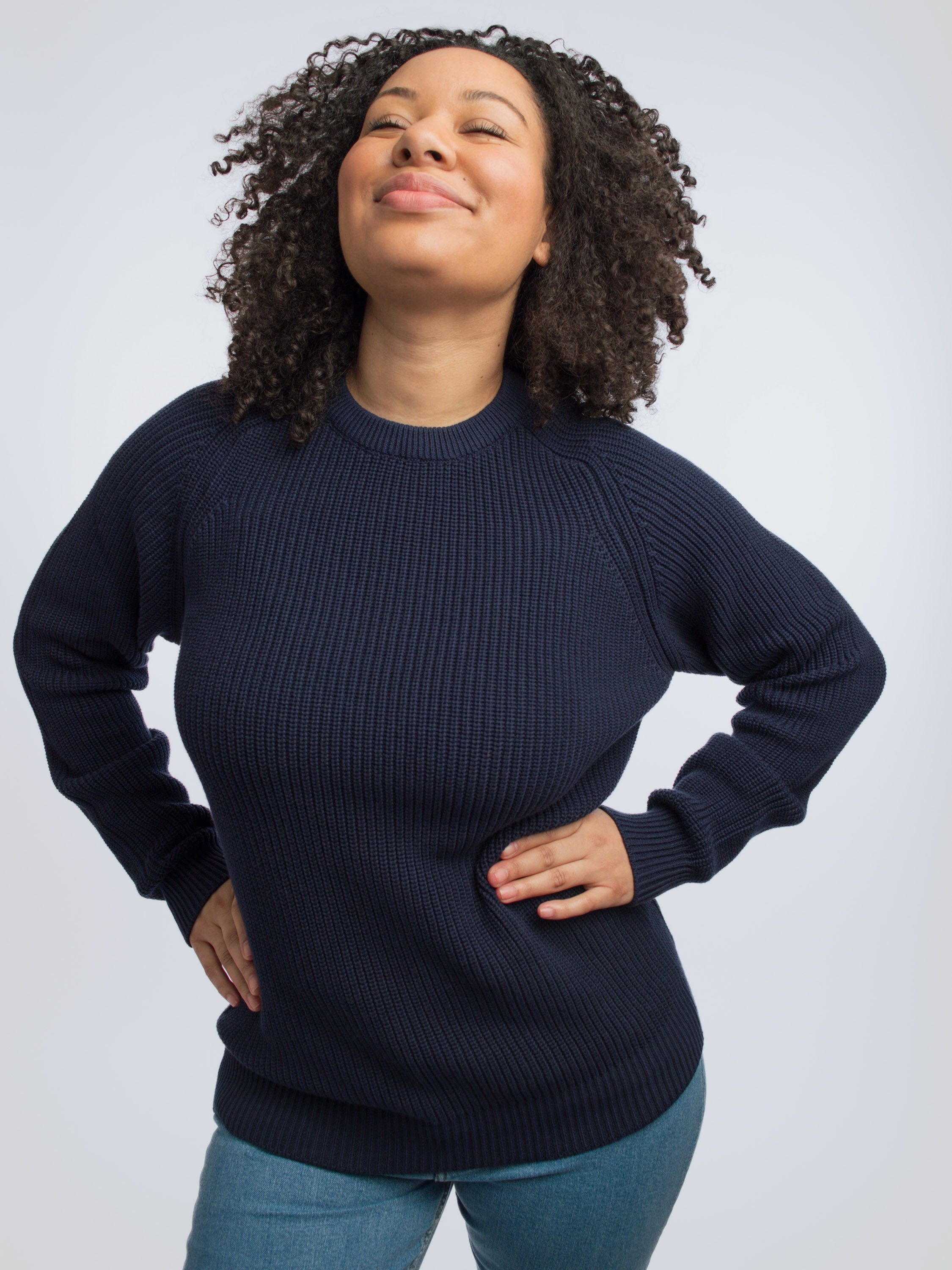 HONEST BASICS Rundhalspullover aus schwerem Strick günstig online kaufen