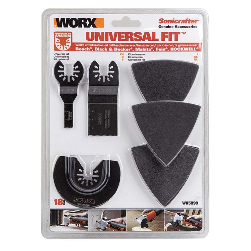 Worx Multitool WORX WA5099 Universal-Zubehör-Set WA5099 für WORX Sonicrafter, (18 St)