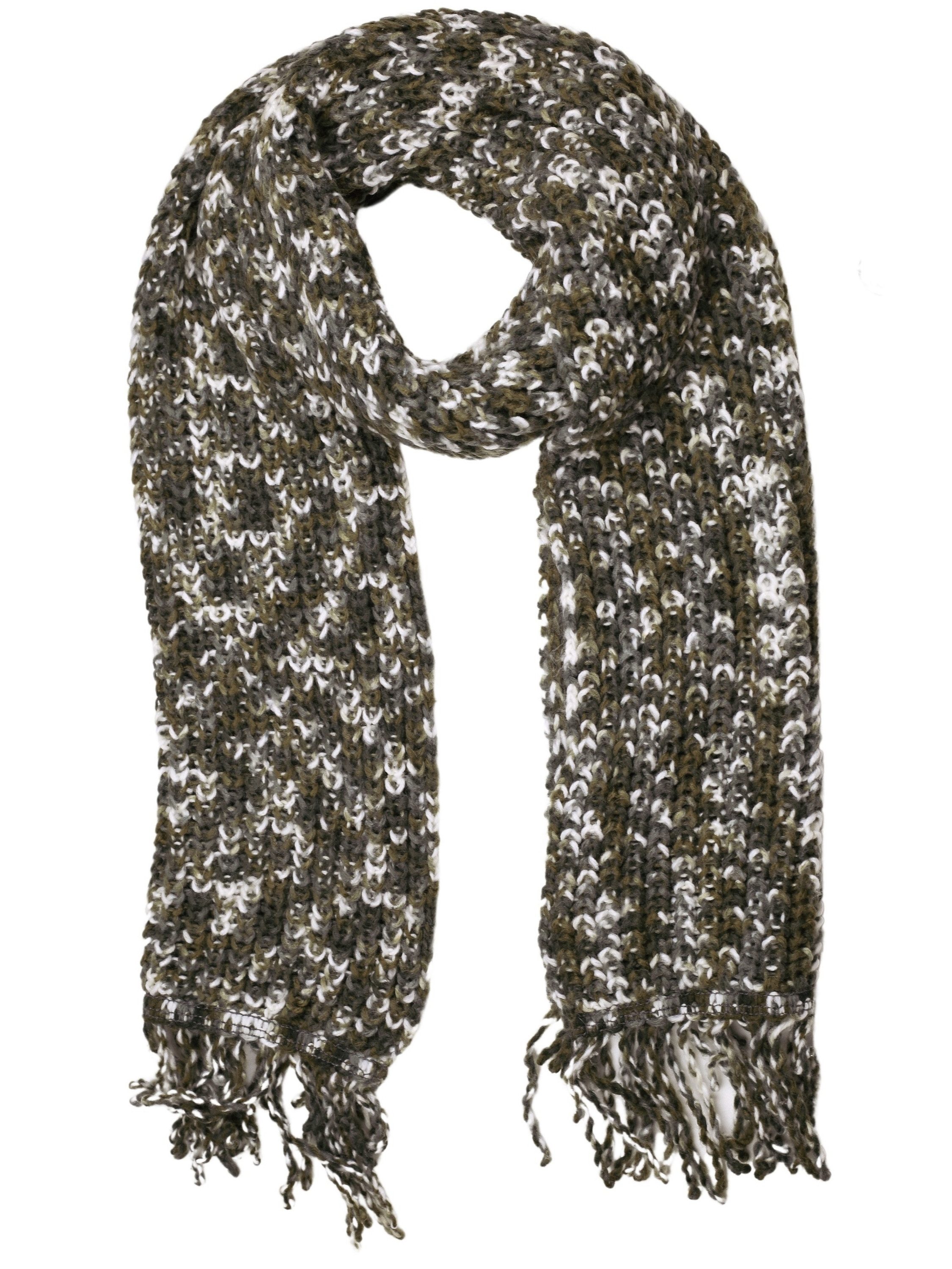 COLLEZIONE ALESSANDRO Wollschal Lanea, (1-St), grob gestrickt mit Fransen